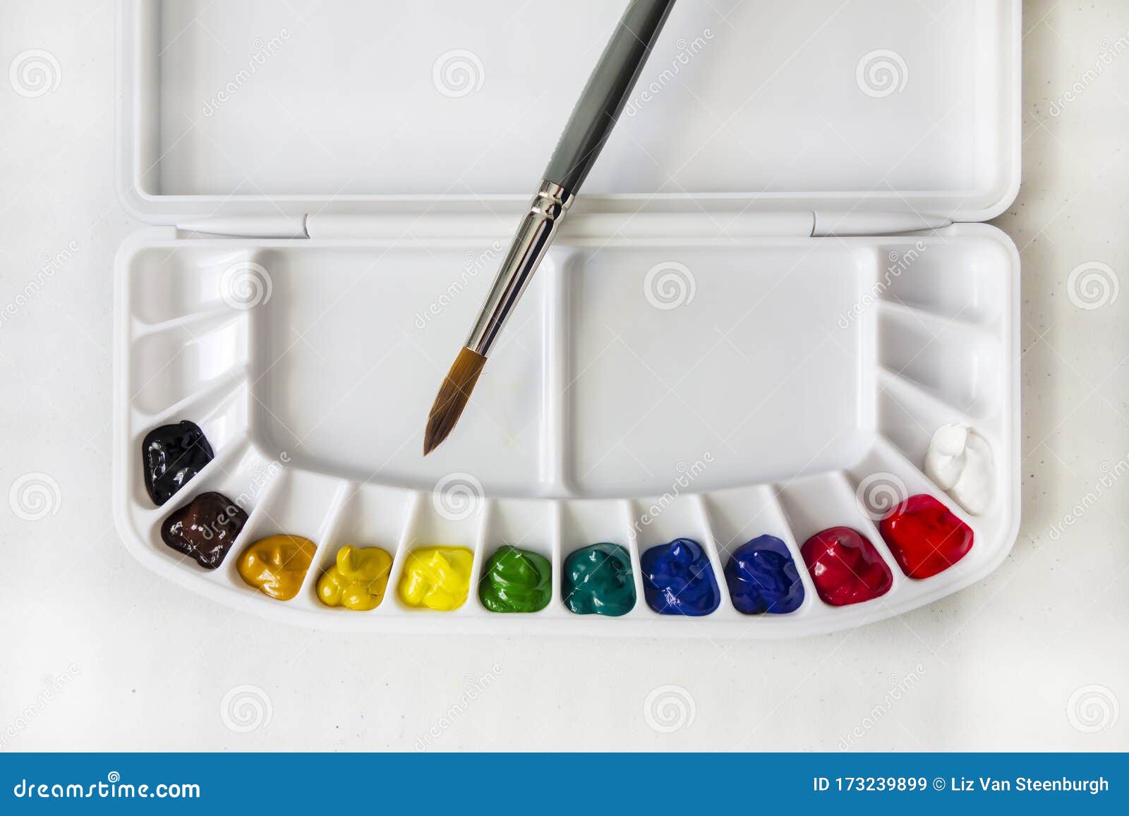 Watercolor Paint Palette stock image. Image of creative 173239899