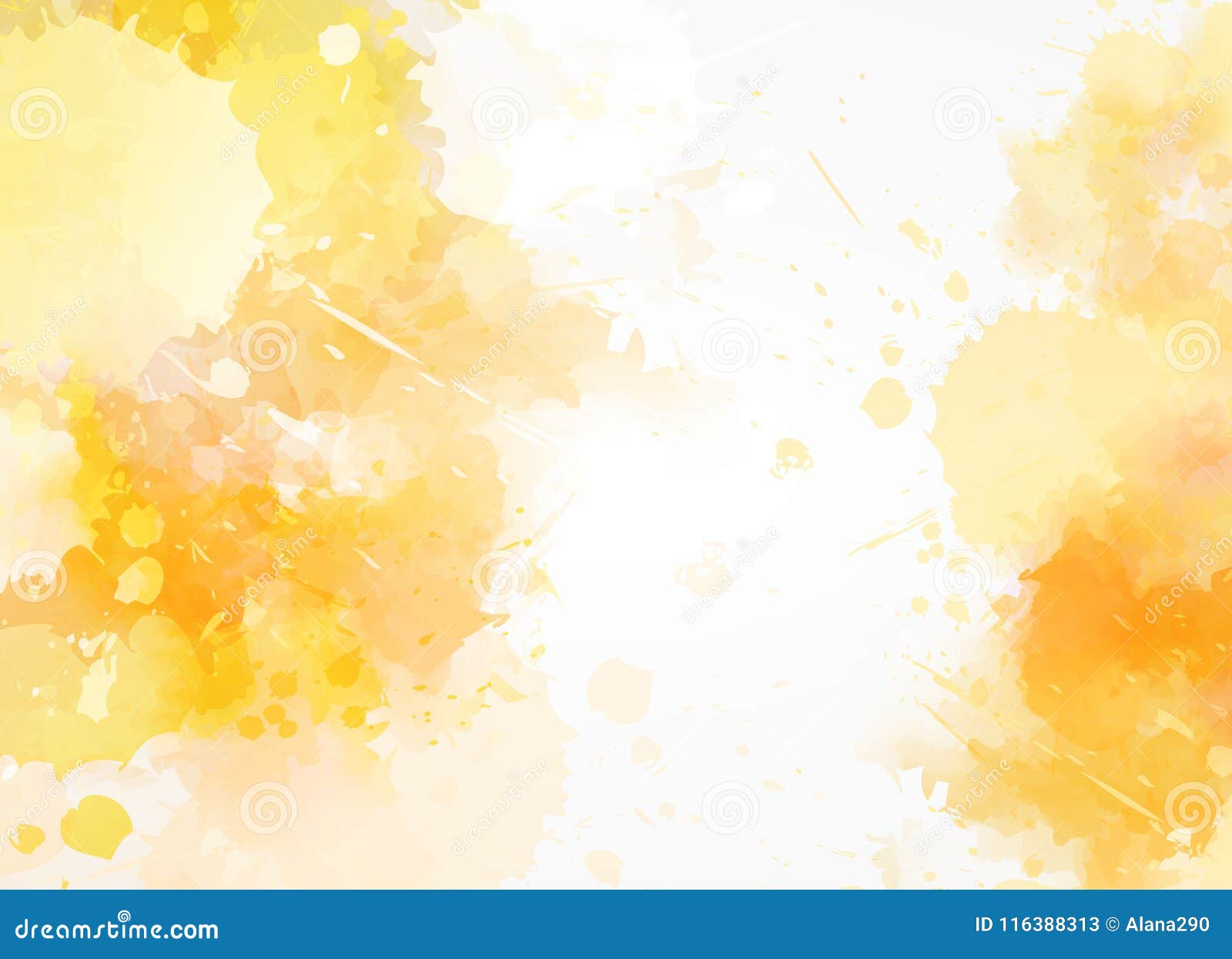 Watercolor Paint Splashes Background in Yellow Colors Stock Vector -  Illustration of copy, dirty: 116388313