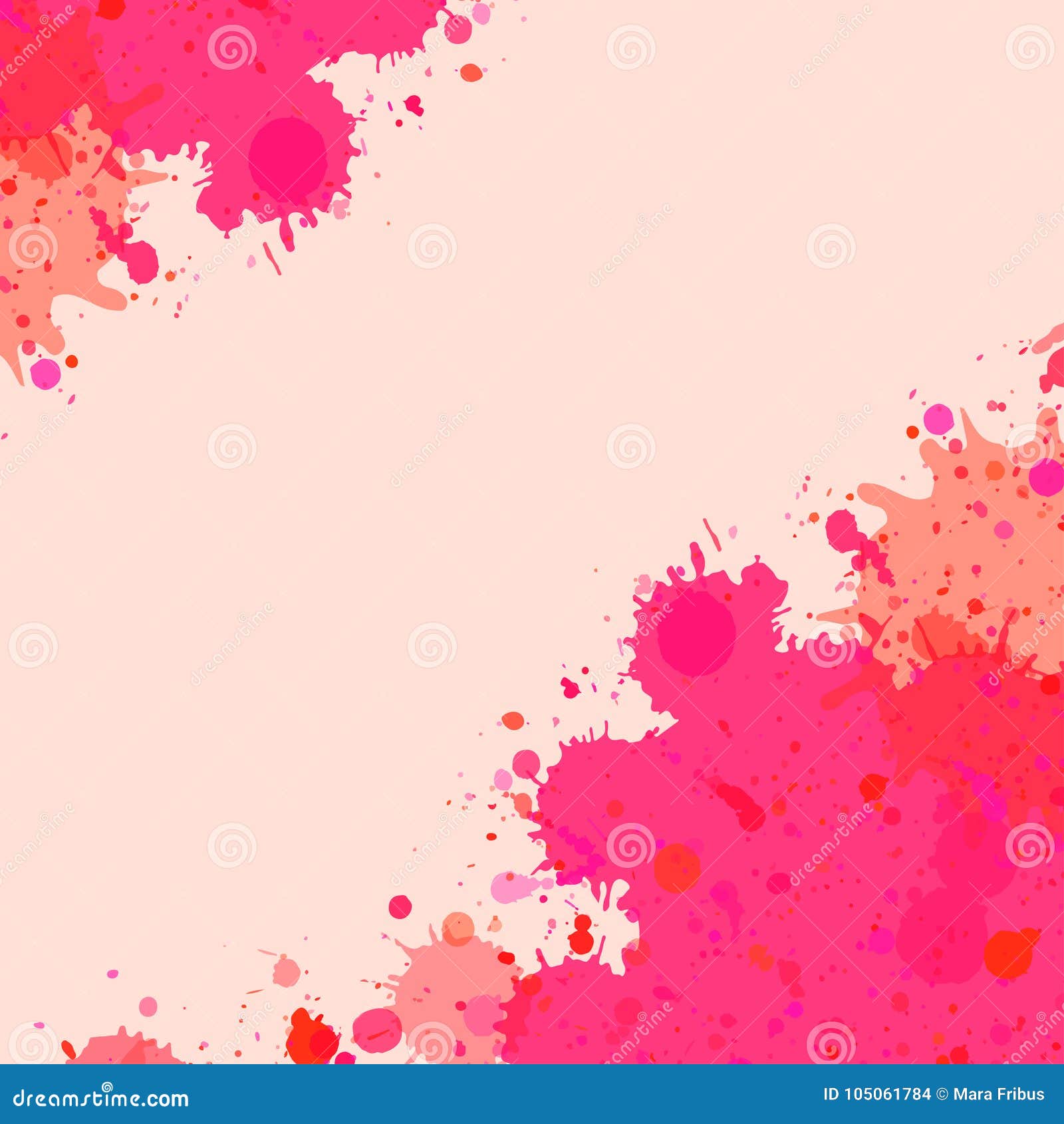 Watercolor Paint Splashes Frame Stock Vector - Illustration of border ...