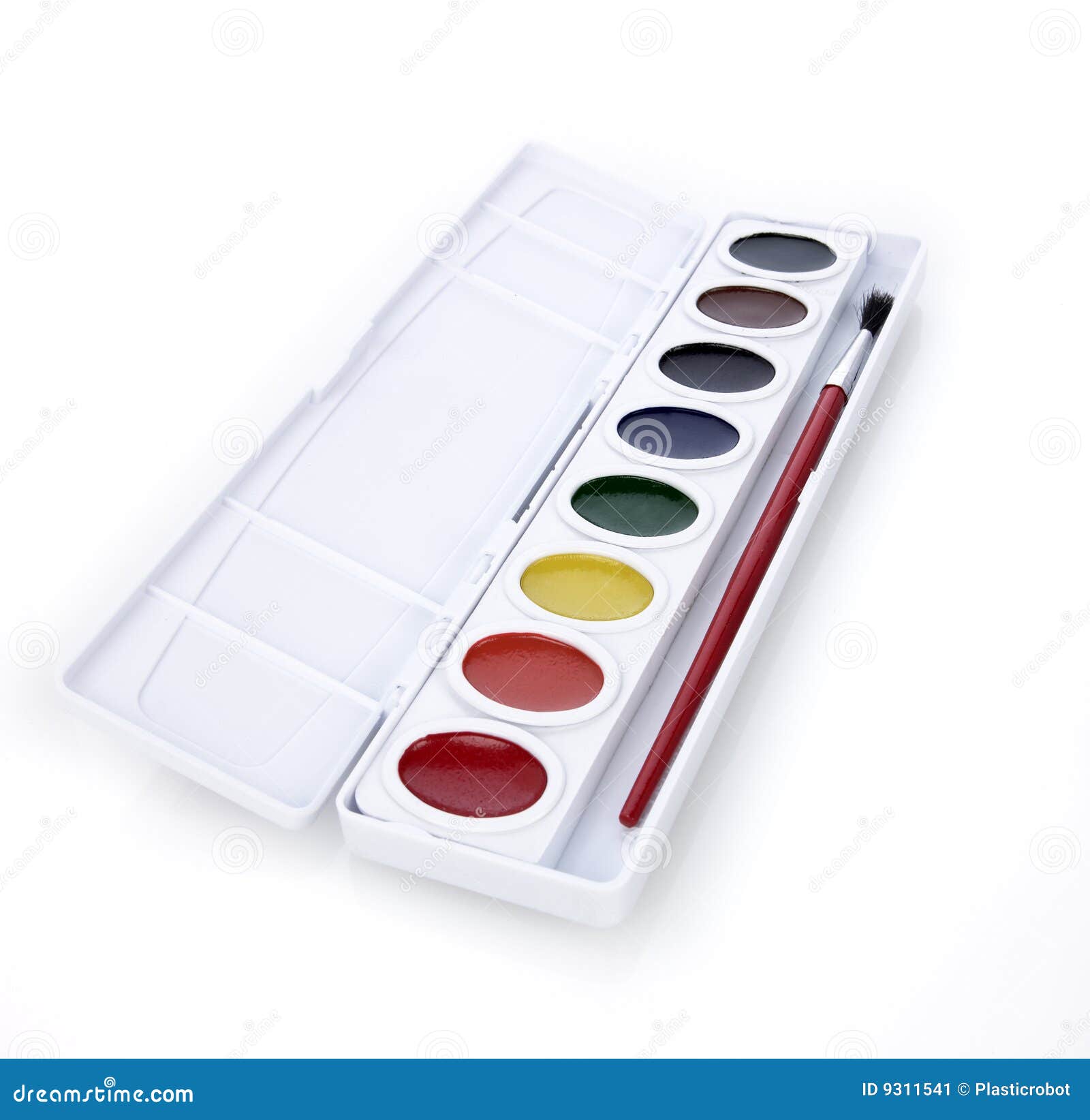 Watercolor paintbox stock image. Image of collection, equipment 9311541