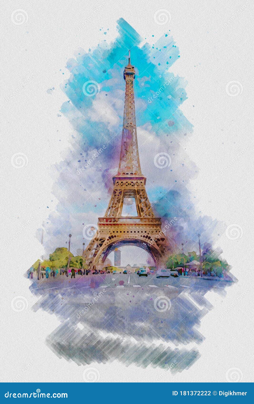 Eiffel Tower In Las Vegas Wallpaper Mural