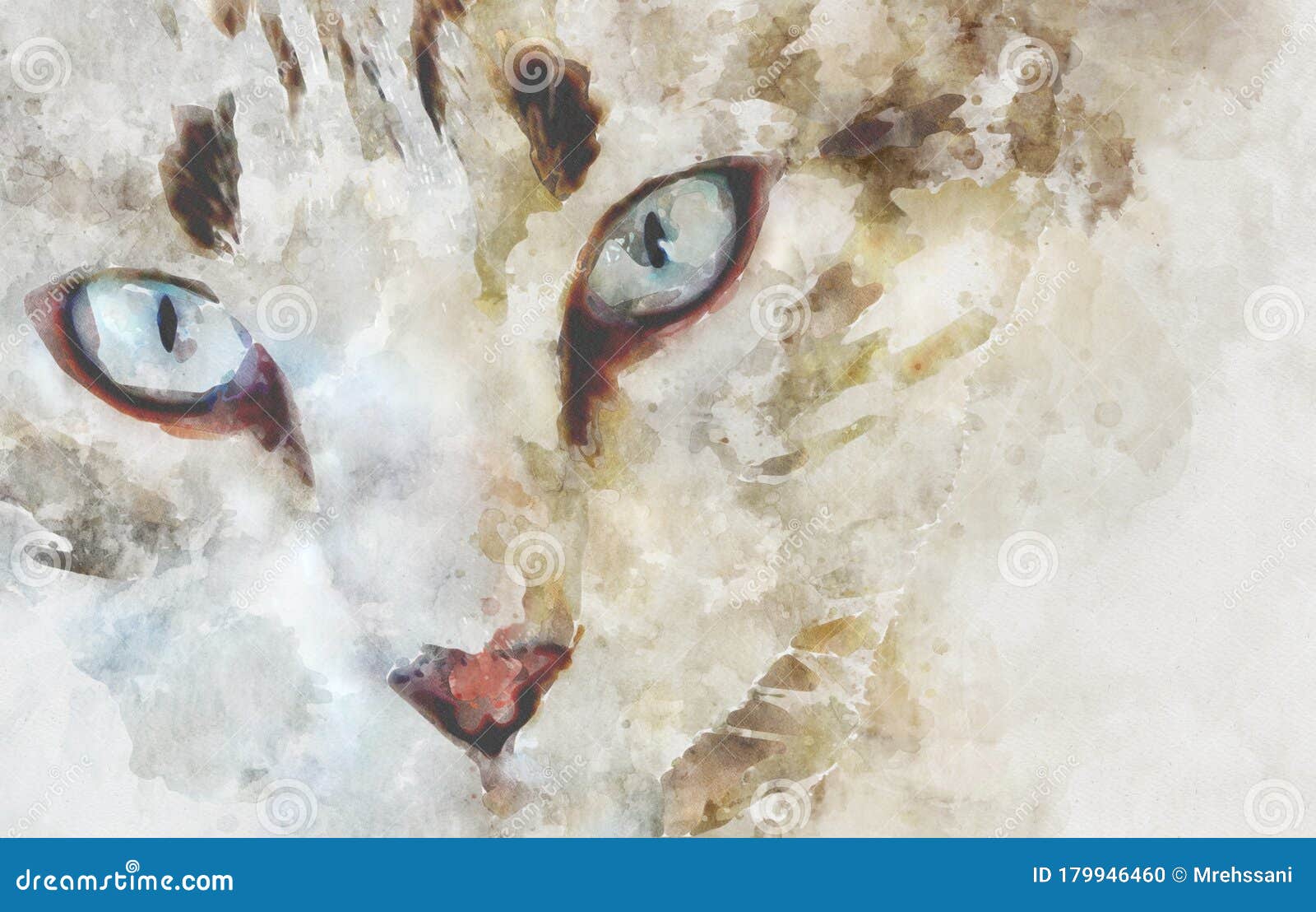 Watercolor Painting Illustration of Cat Face Stock Illustration - Illustration of color, digital: 179946460 Watercolor Painting Illustration of Cat Face Stock Illustration - Illustration of color, digital: 179946460