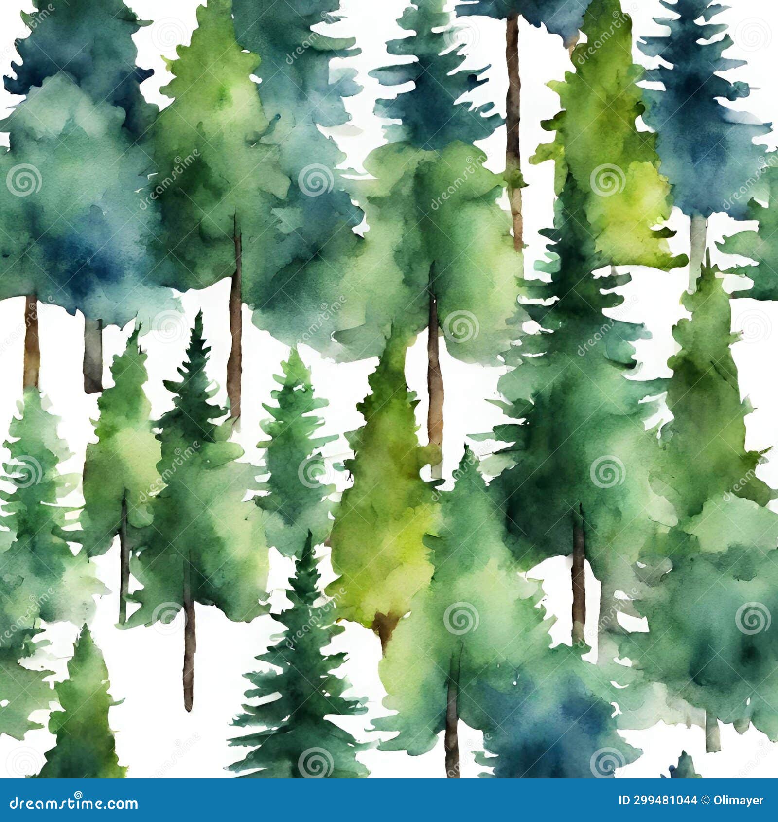 Beautiful Pine Trees Wallpaper Mural