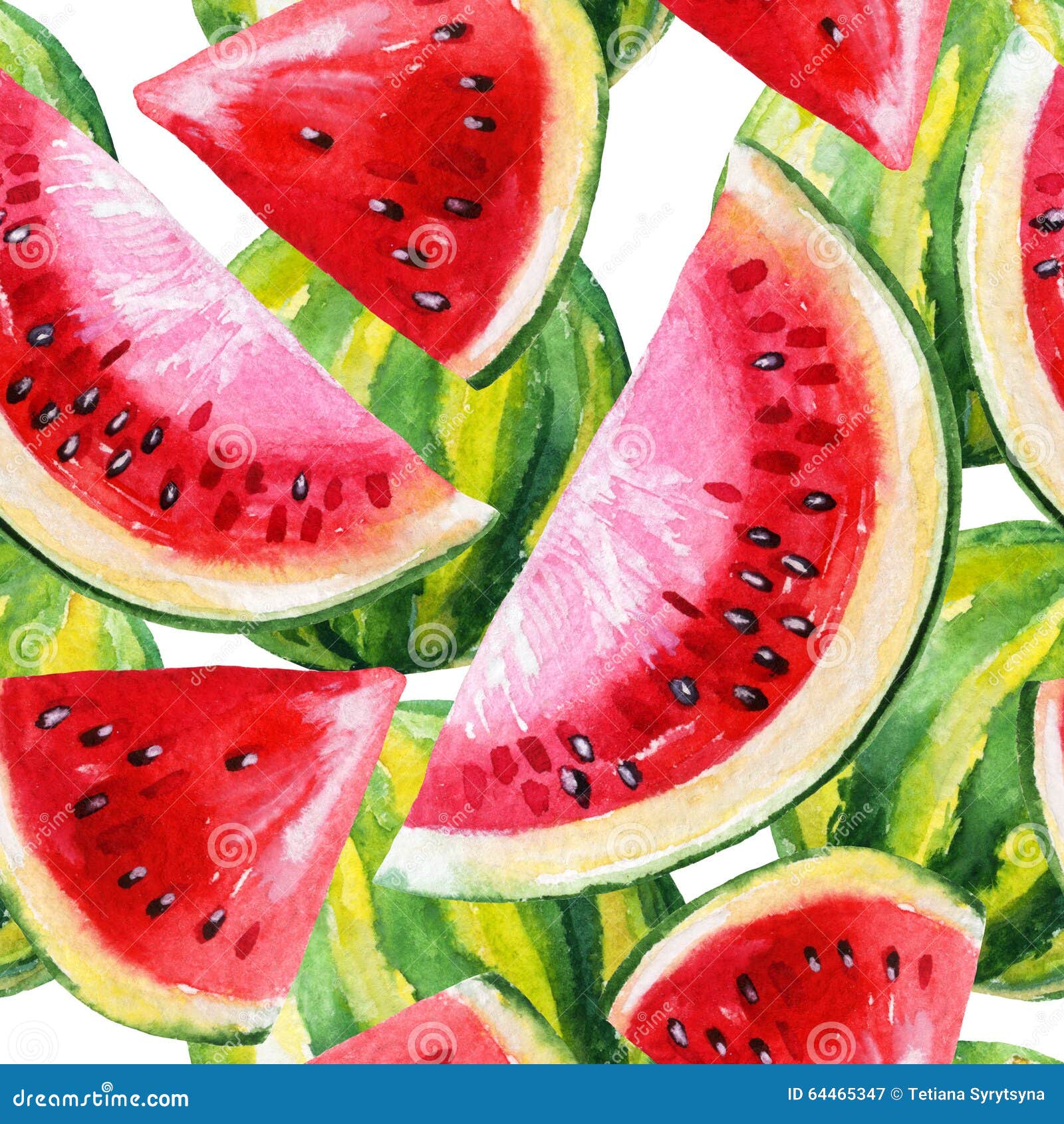 Watercolor Painting Watermelon Cartoon Vector 71143799