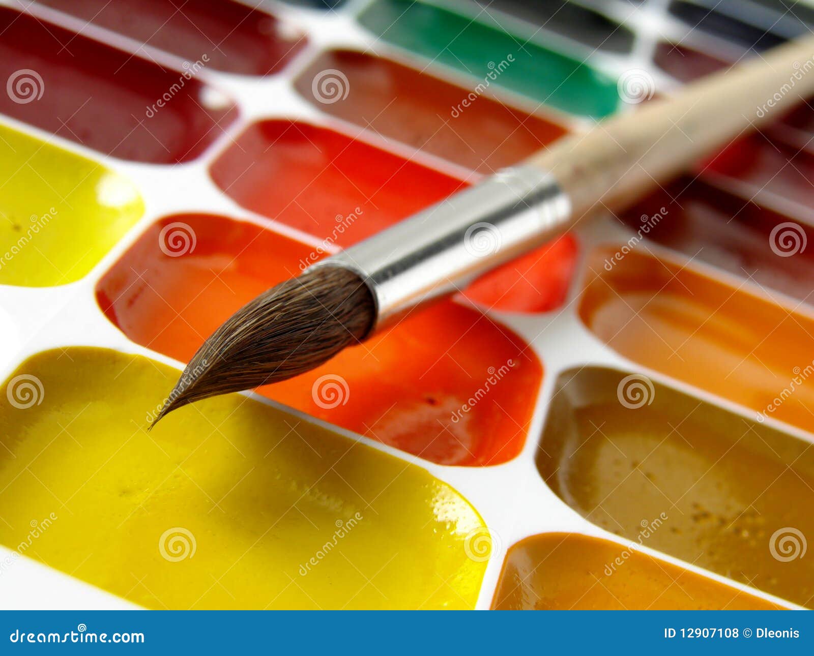 Watercolor paints stock photo. Image of creativity, paint 12907108