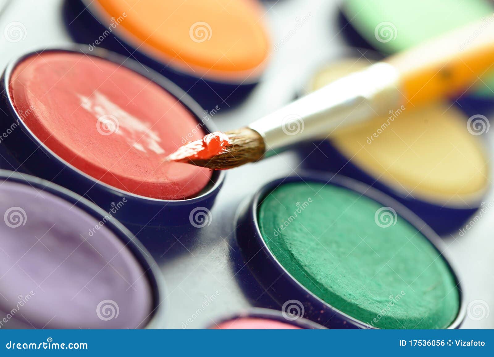 Watercolor paints stock photo. Image of craft, stains - 17536056