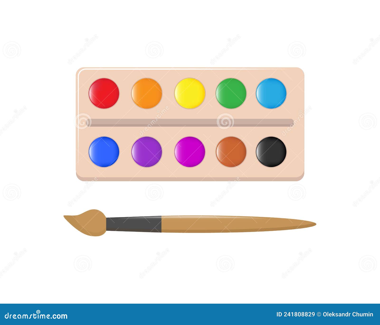 Art Supplies Clip Art Collection, Creativity, Drawing, Paint, Pencil,  Palette, Brush