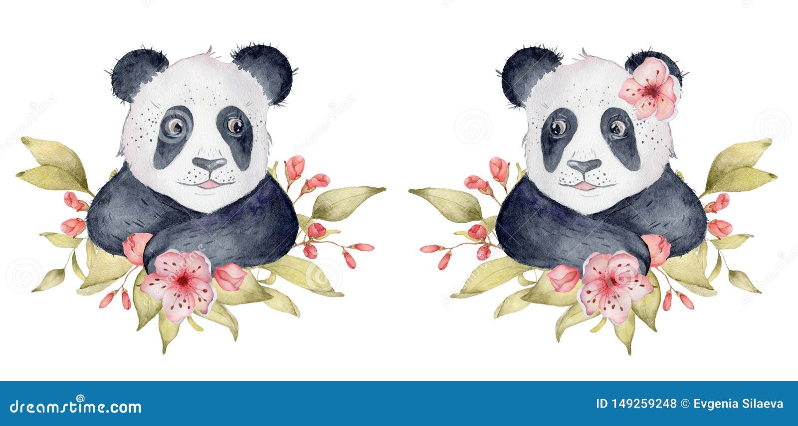Sakura and Panda