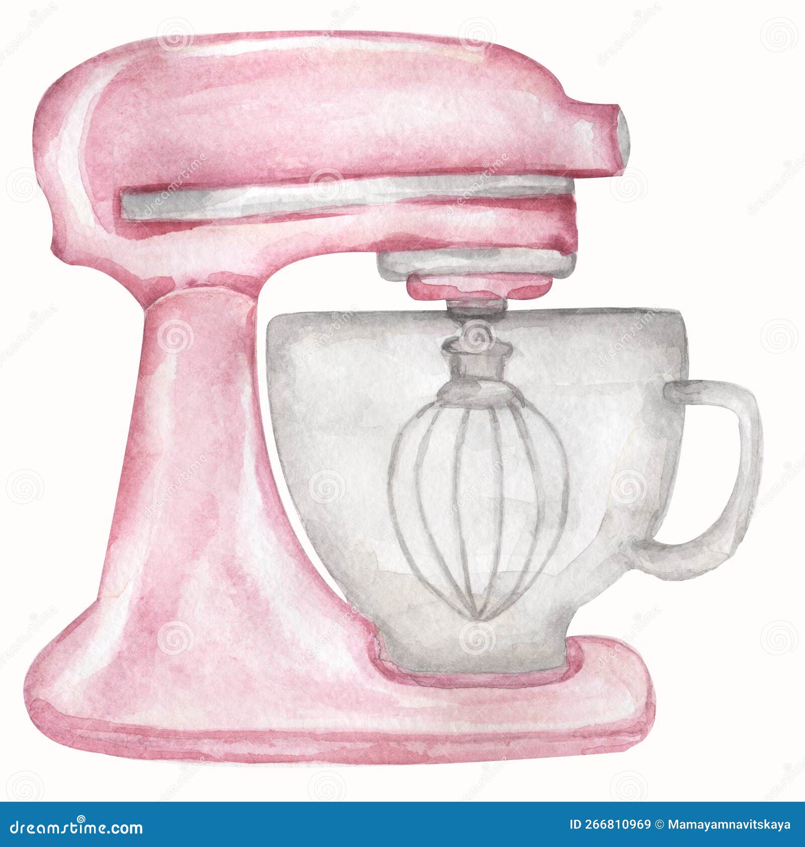 Pink Bakery Pastry tool watercolor collection 5887030 Vector Art