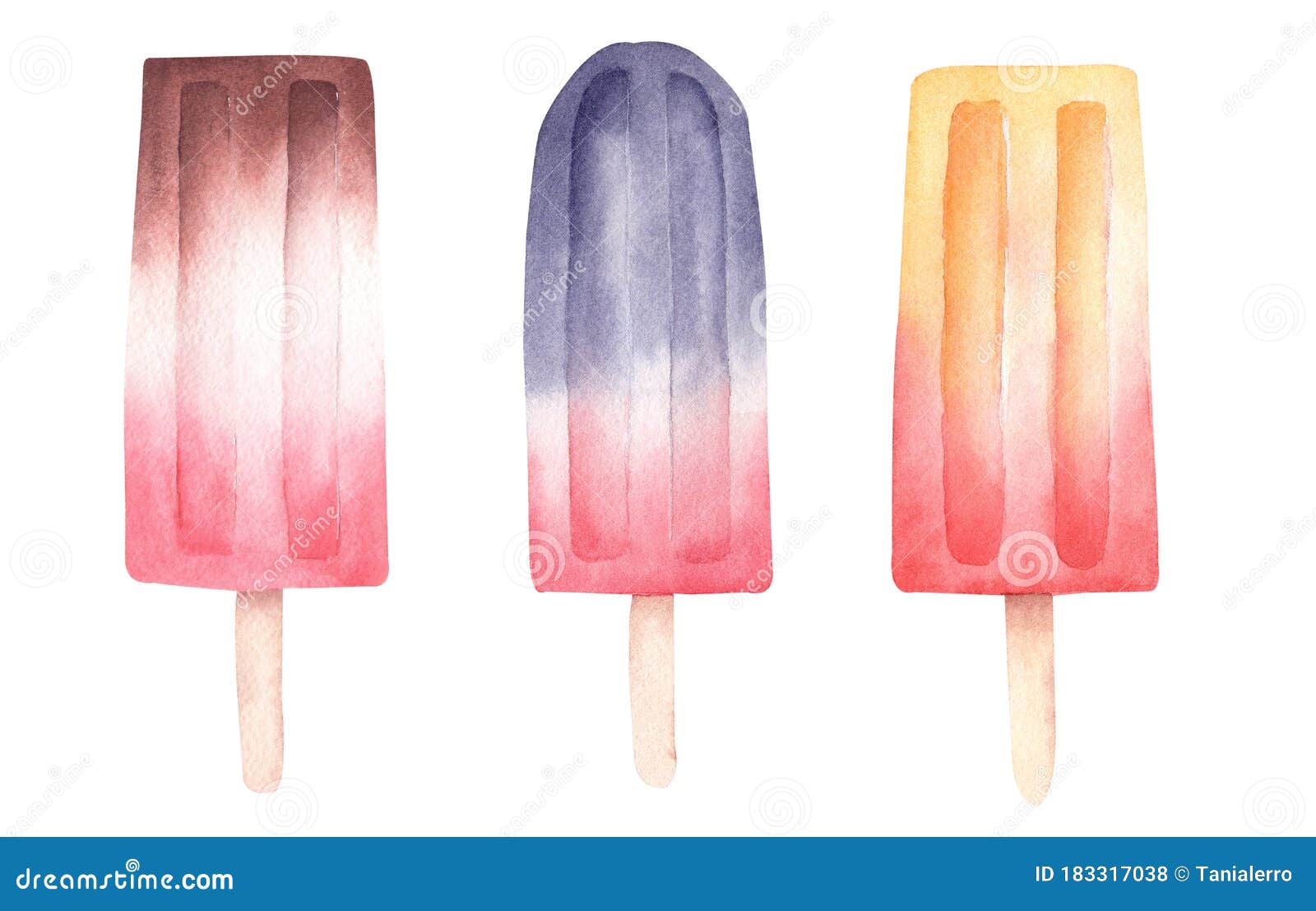 ICE CREAM CLIPART Popsicle and Frozen Dessert Summer Clipart