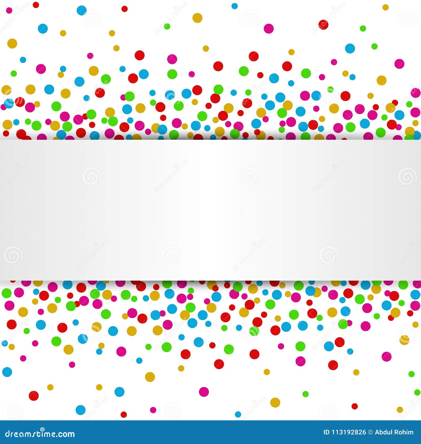 Confetti Top Border, Vector Illustration 113904568