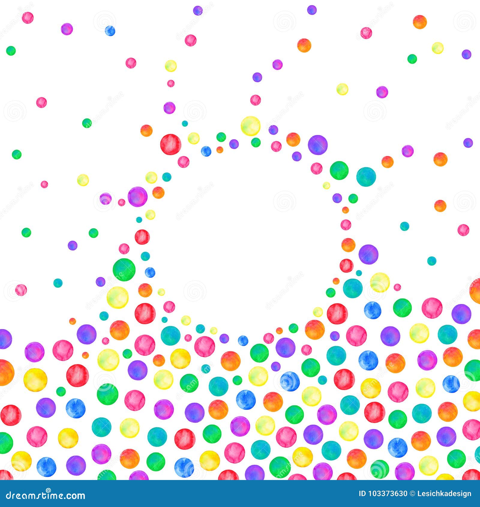 colorful dots border
