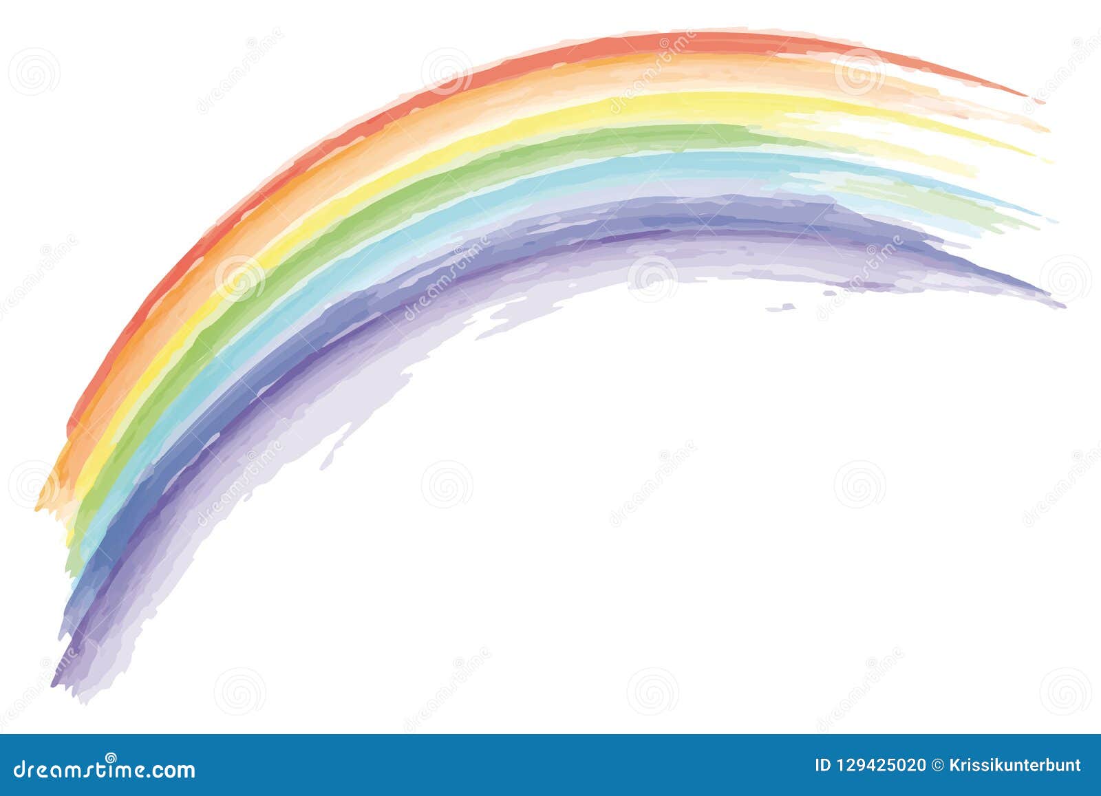 Download Watercolor Rainbow Isolated On White Background Stock Vector - Illustration of happy, brush ...
