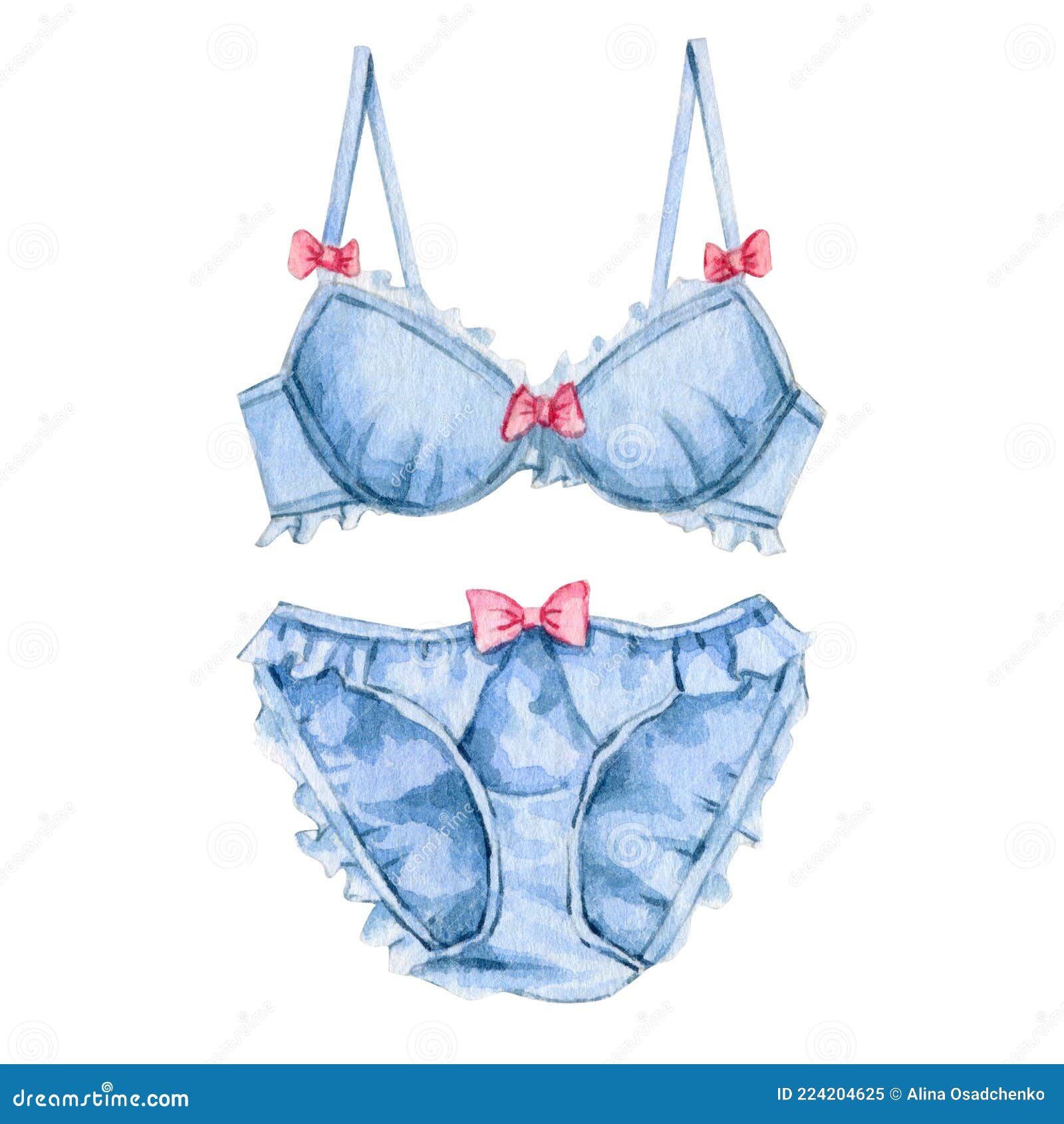 Watercolor Romantic Woman Lingerie Lace Underwear Illustration Stock  Illustration - Illustration of feminine, glamour: 224204625
