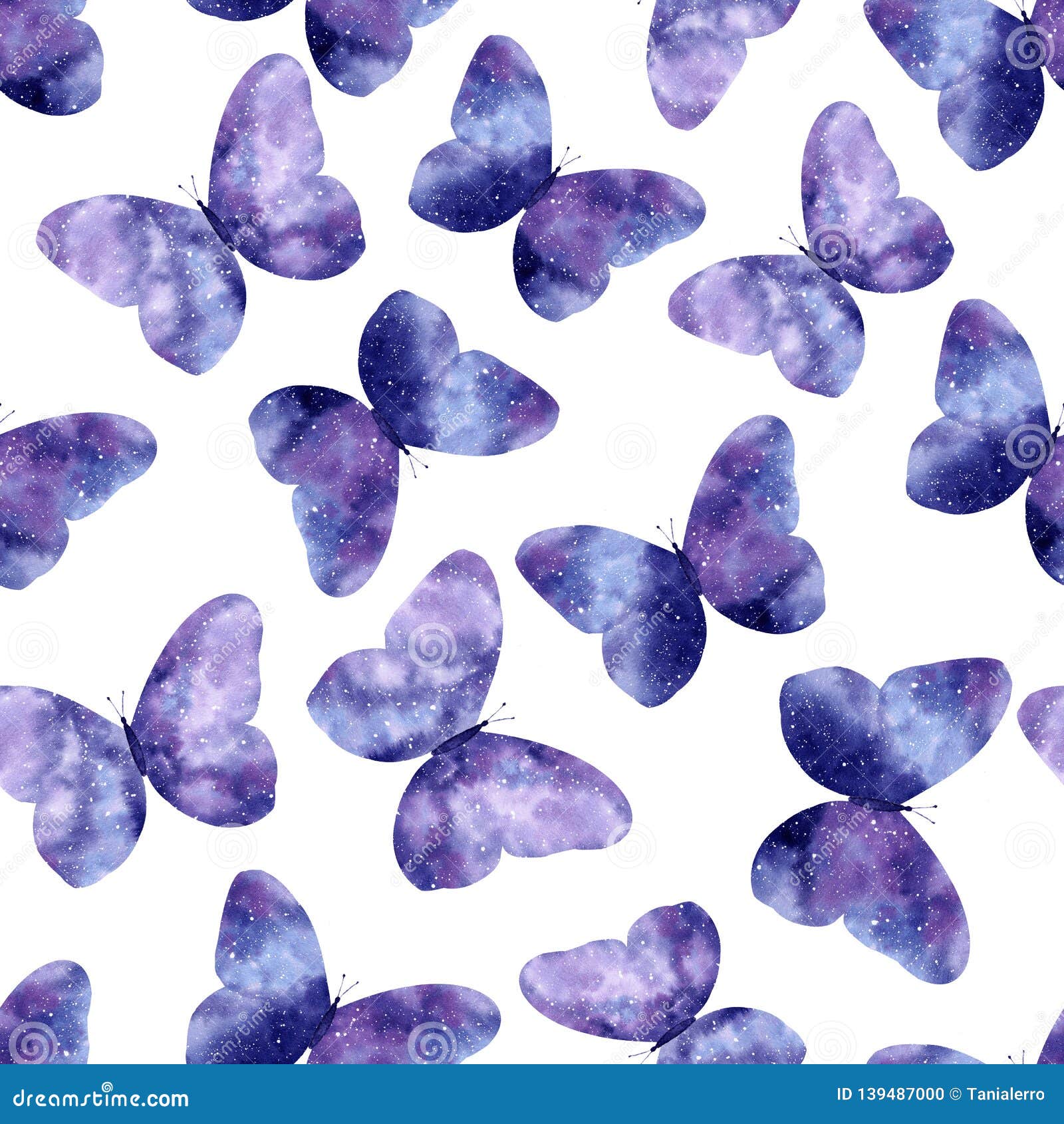 Mẫu họa tiết Watercolor Galaxy Butterflies Pattern như một bức tranh nghệ thuật vừa tươi sáng vừa kỳ lạ. Những chú bướm bay lượn trên một nền tối xanh đầy sao sẽ giúp bạn thư giãn và phục hồi tinh thần.