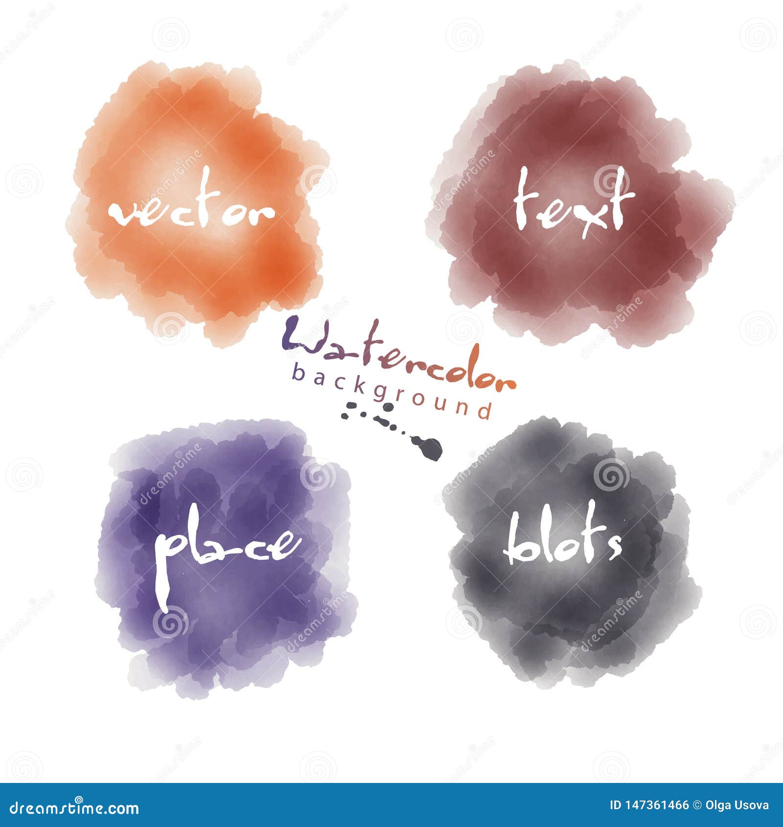 Watercolor Soft Circle Texture. Vector Watercoluor Circle Elements For Design. Stock Vector ...
