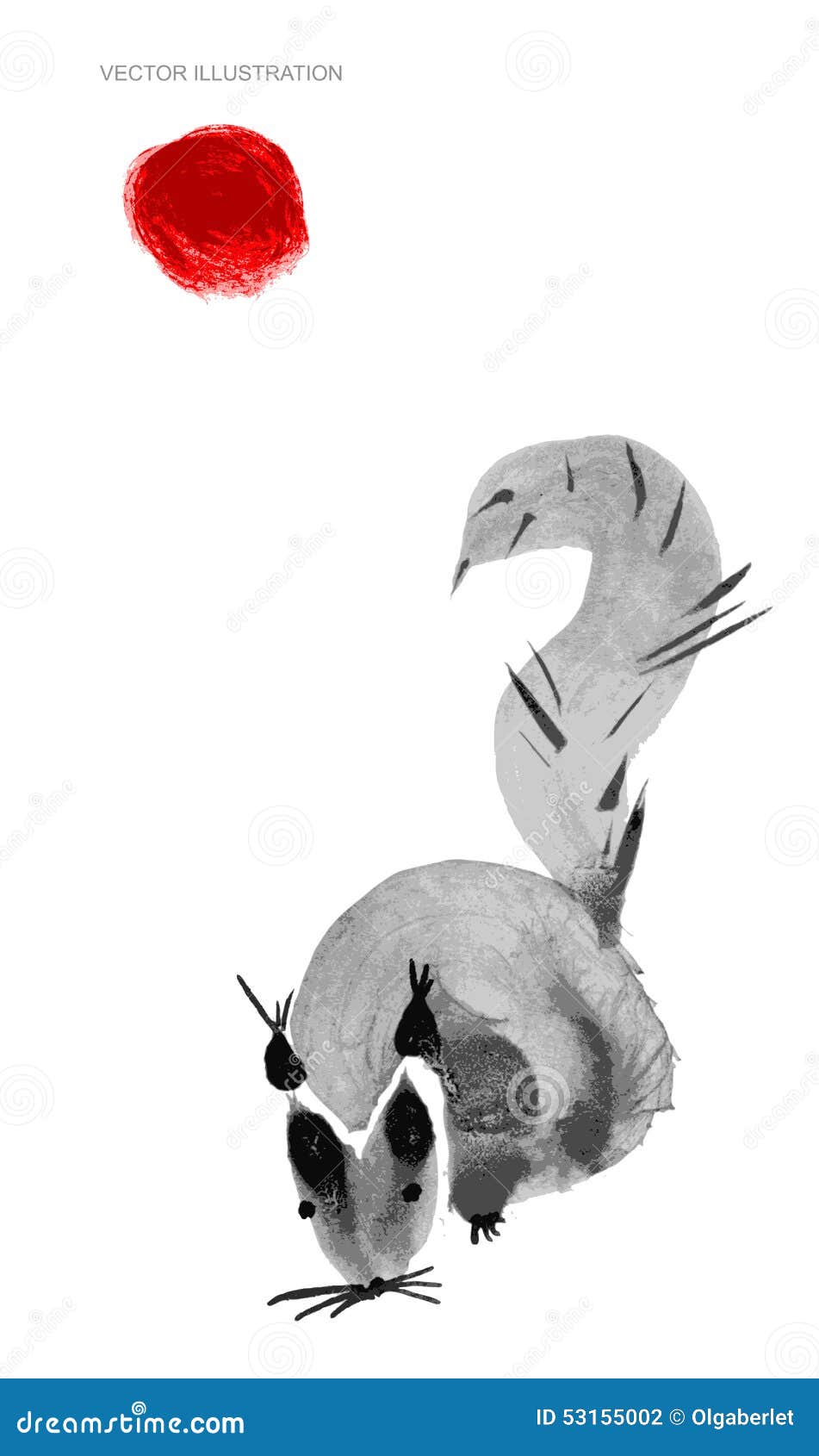 Watercolor Squirrel. Hand Drawn Stock Illustration Illustration of