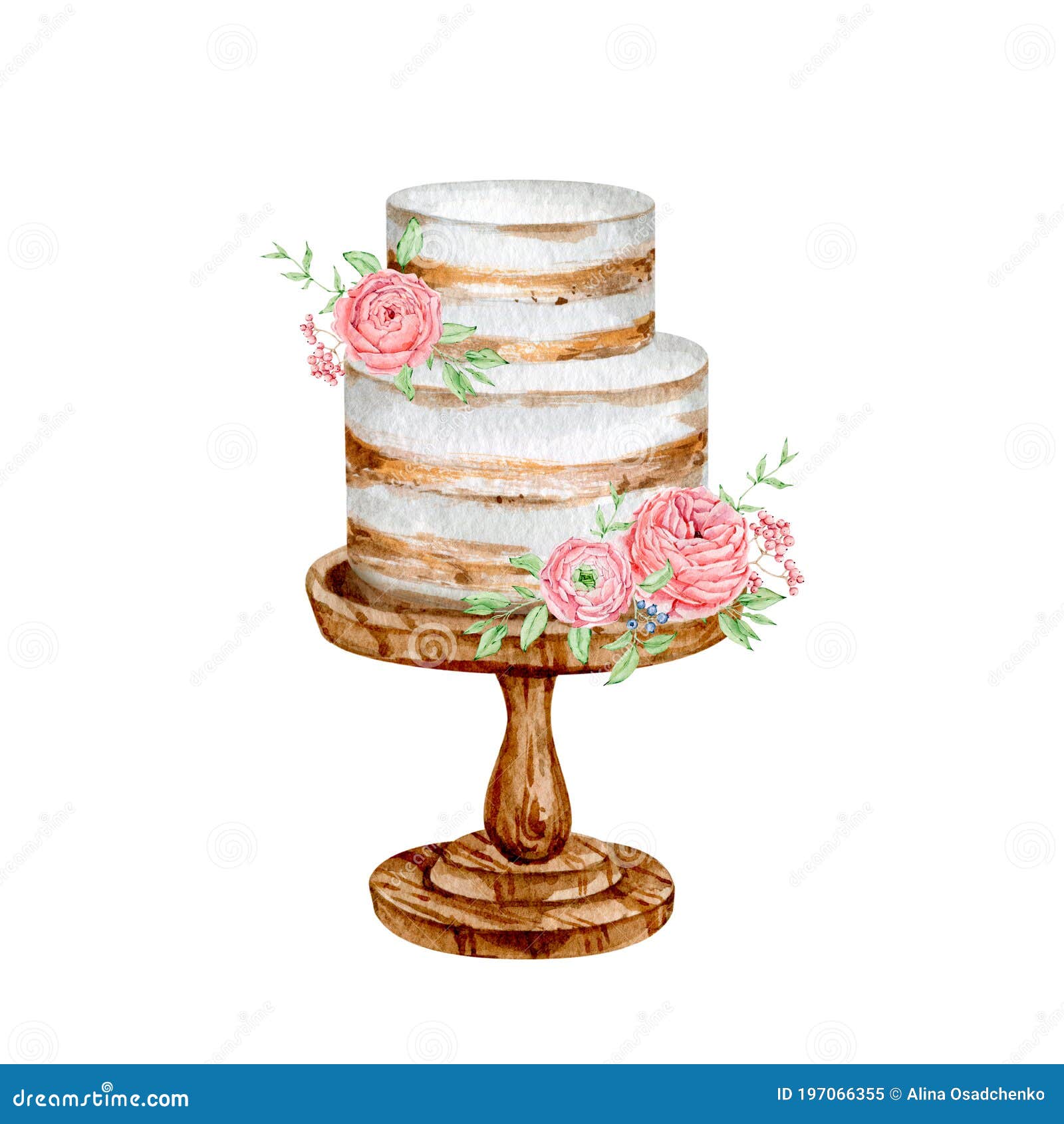 watercolor sweet cake dessert for bakery logo