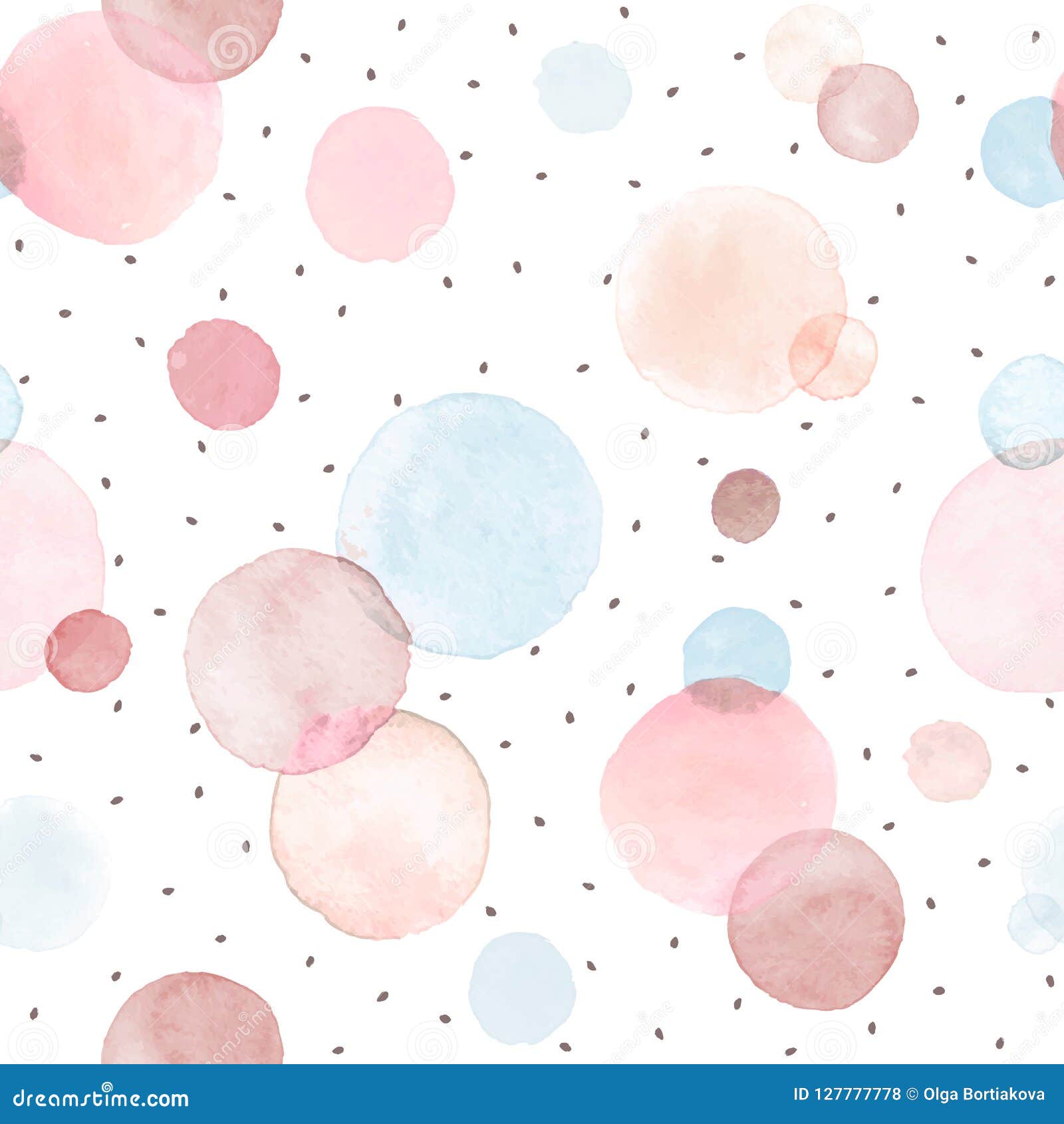 Watercolor circles pattern stock vector. Illustration of romantic ...