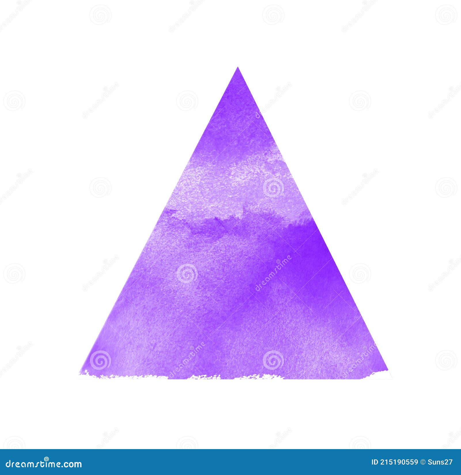 Watercolor Triangle on White Stock Illustration Illustration of shiny