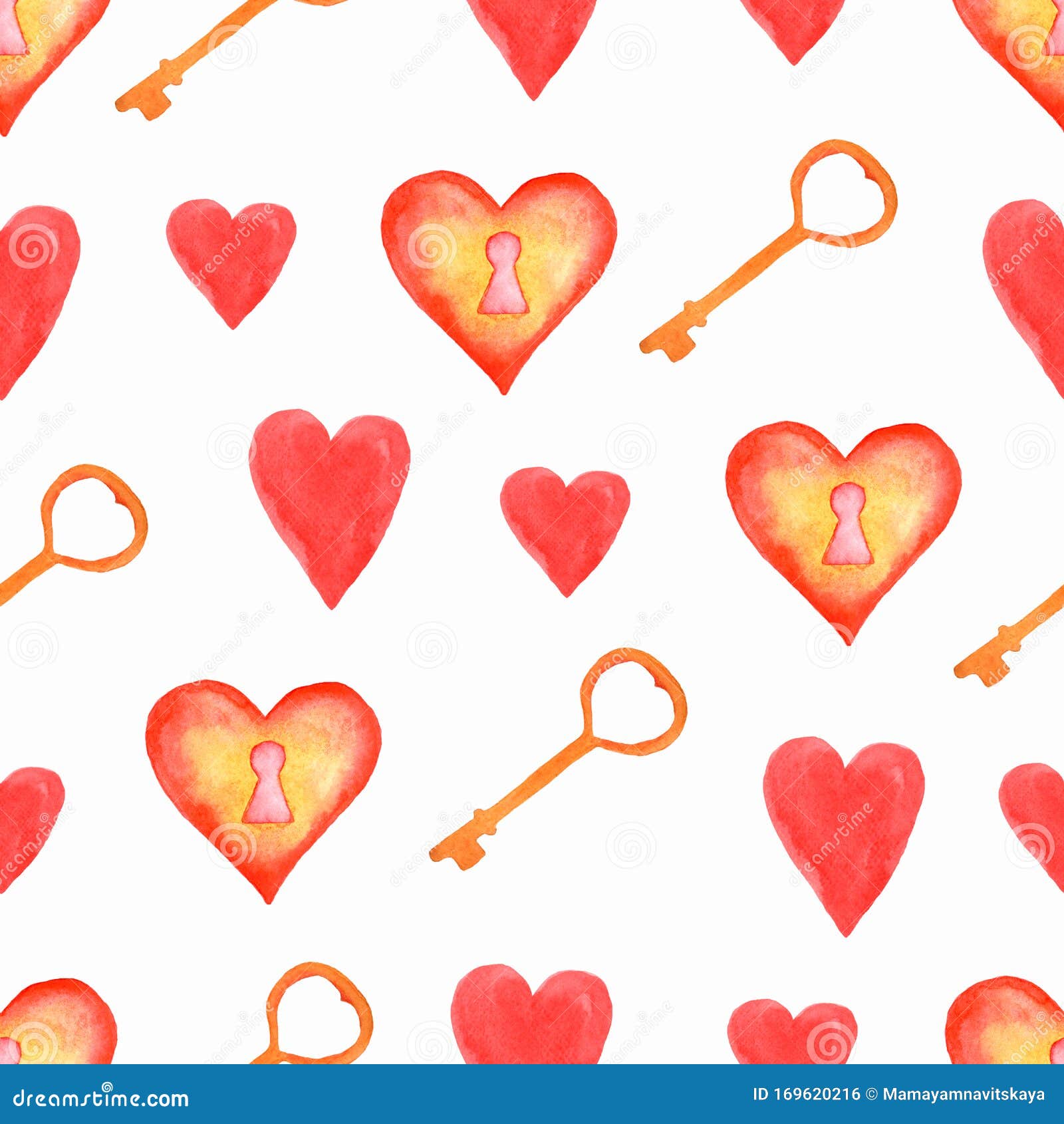 seamless patterns JPG files. PNG Valentine's Day Printable digital papers Watercolor hand-painted images Red hearts clip art