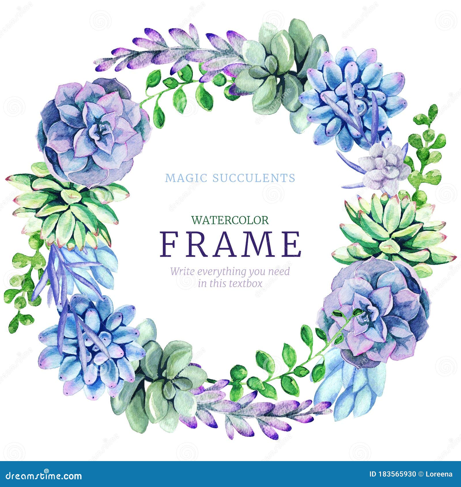 Download Watercolor Wreath Frame Composed Of Bright Full Color ...