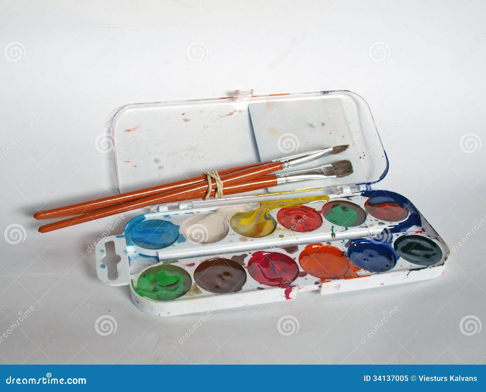 Watercolors stock image. Image of watercolors, plastic 34137005