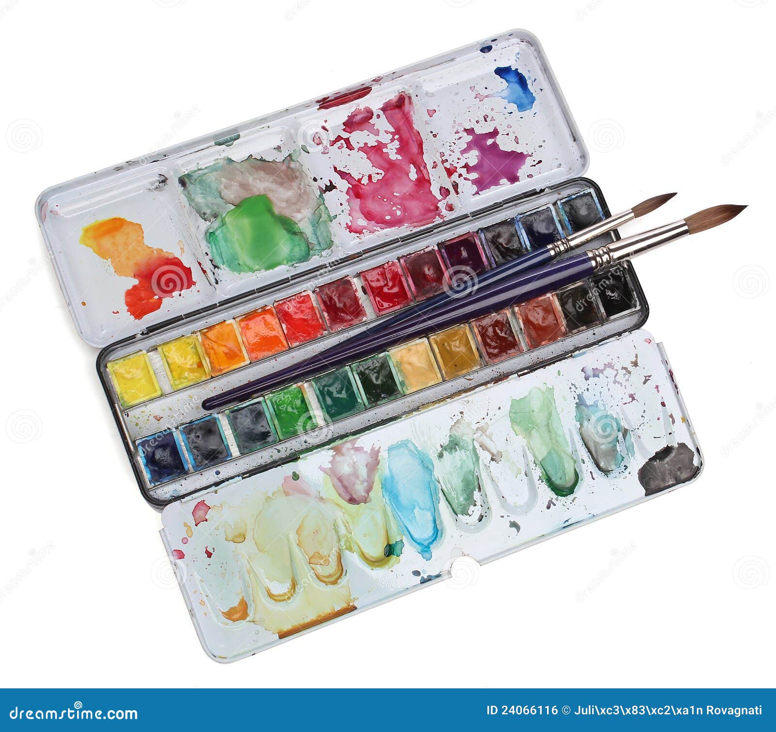 Watercolour paint palette stock photo. Image of artistic 24066116