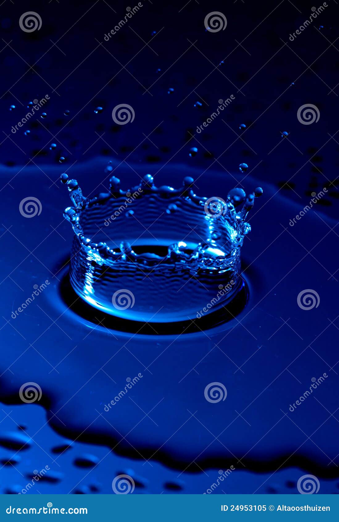 Waterdrop Forming a Crown Effect Stock Image Image of abstract