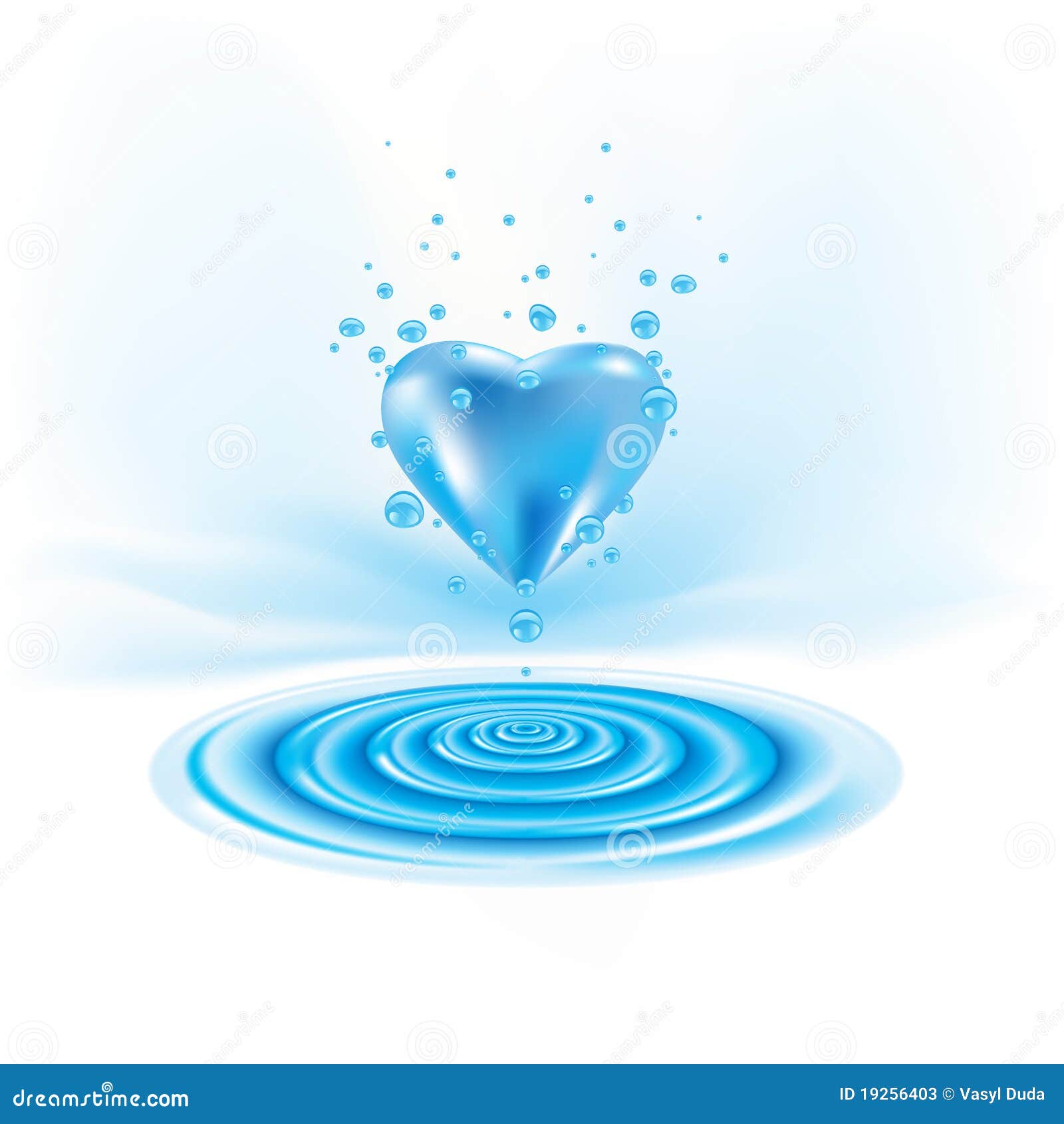 Waterdrop And Heart  Stock Photos Image 19256403