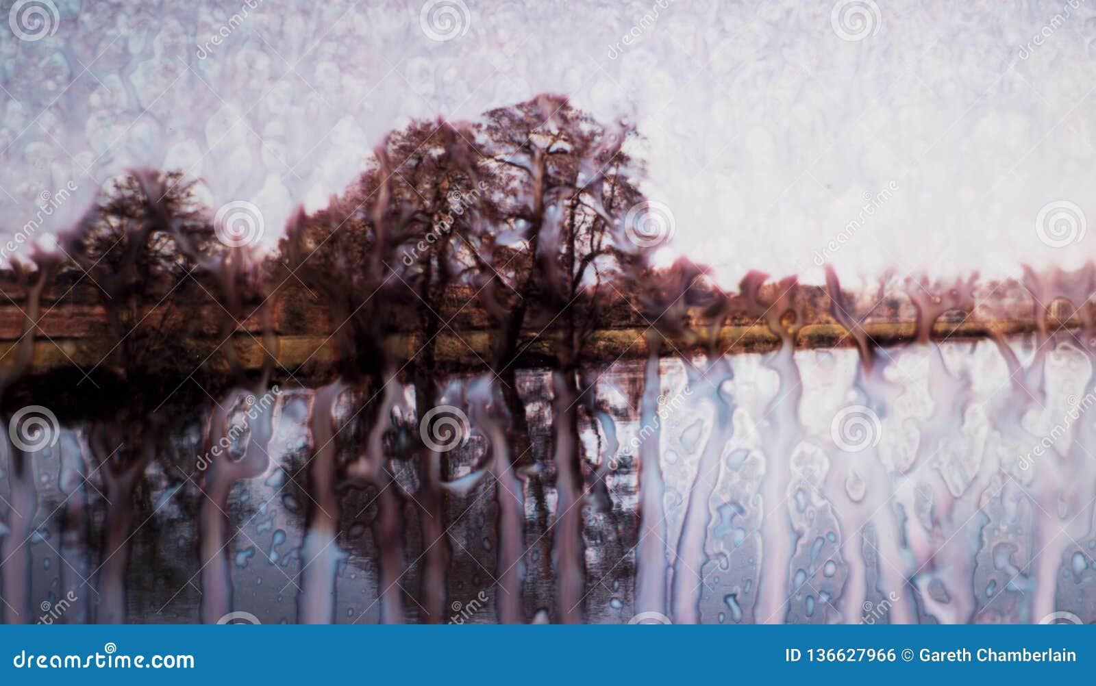 Watered Down Landscape Experiment 6 Stock Photo Image of hill, blue