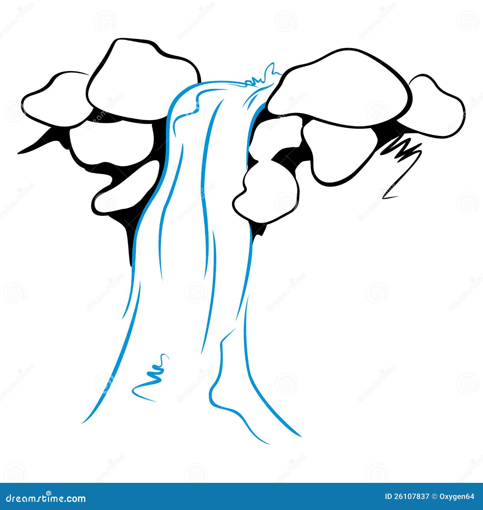 Cool Cartoon Waterfall Nature Drawing | Inter Venus
