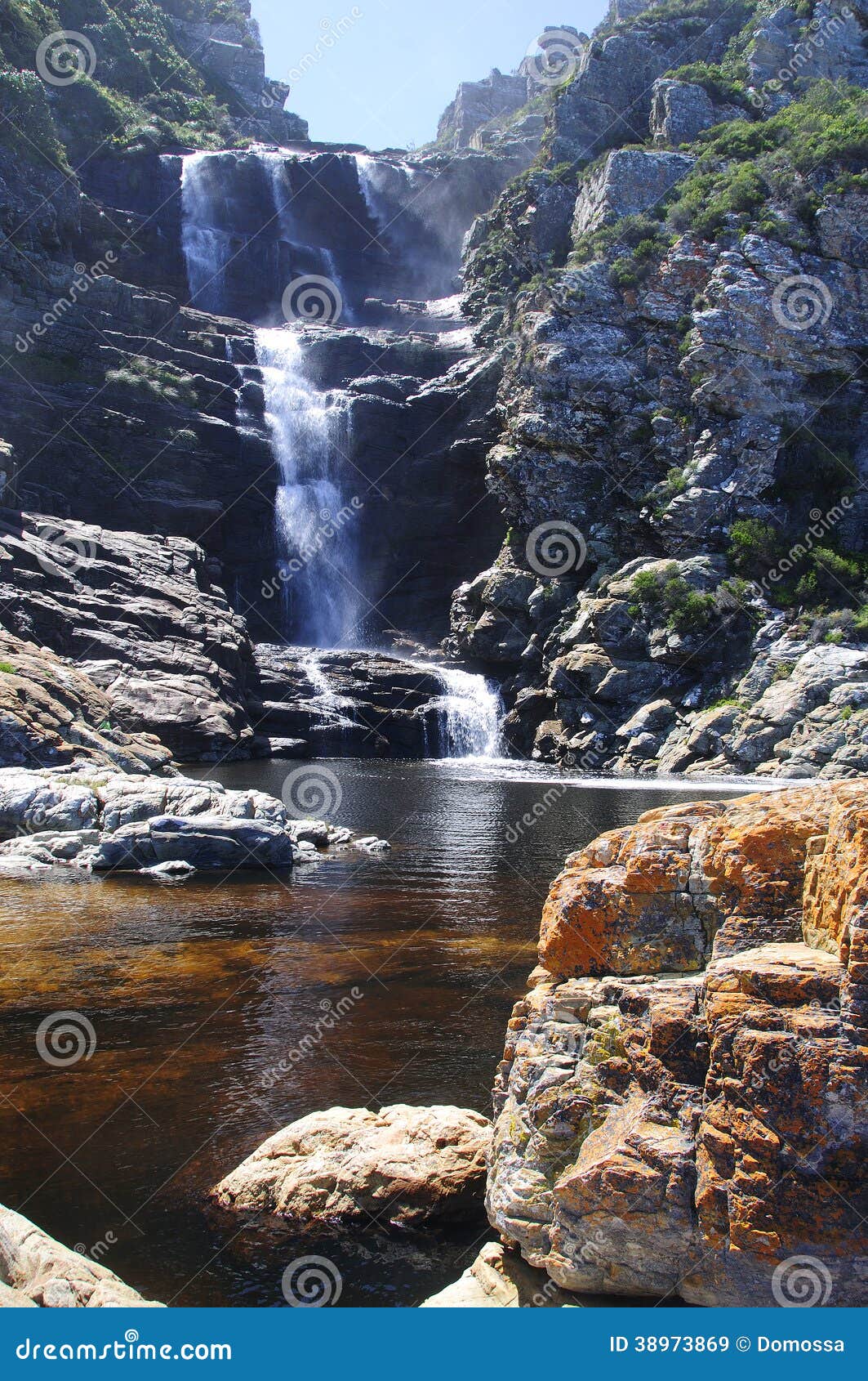 Waterfall Along the Otter Hiking Trail Stock Image - Image of waterfall
