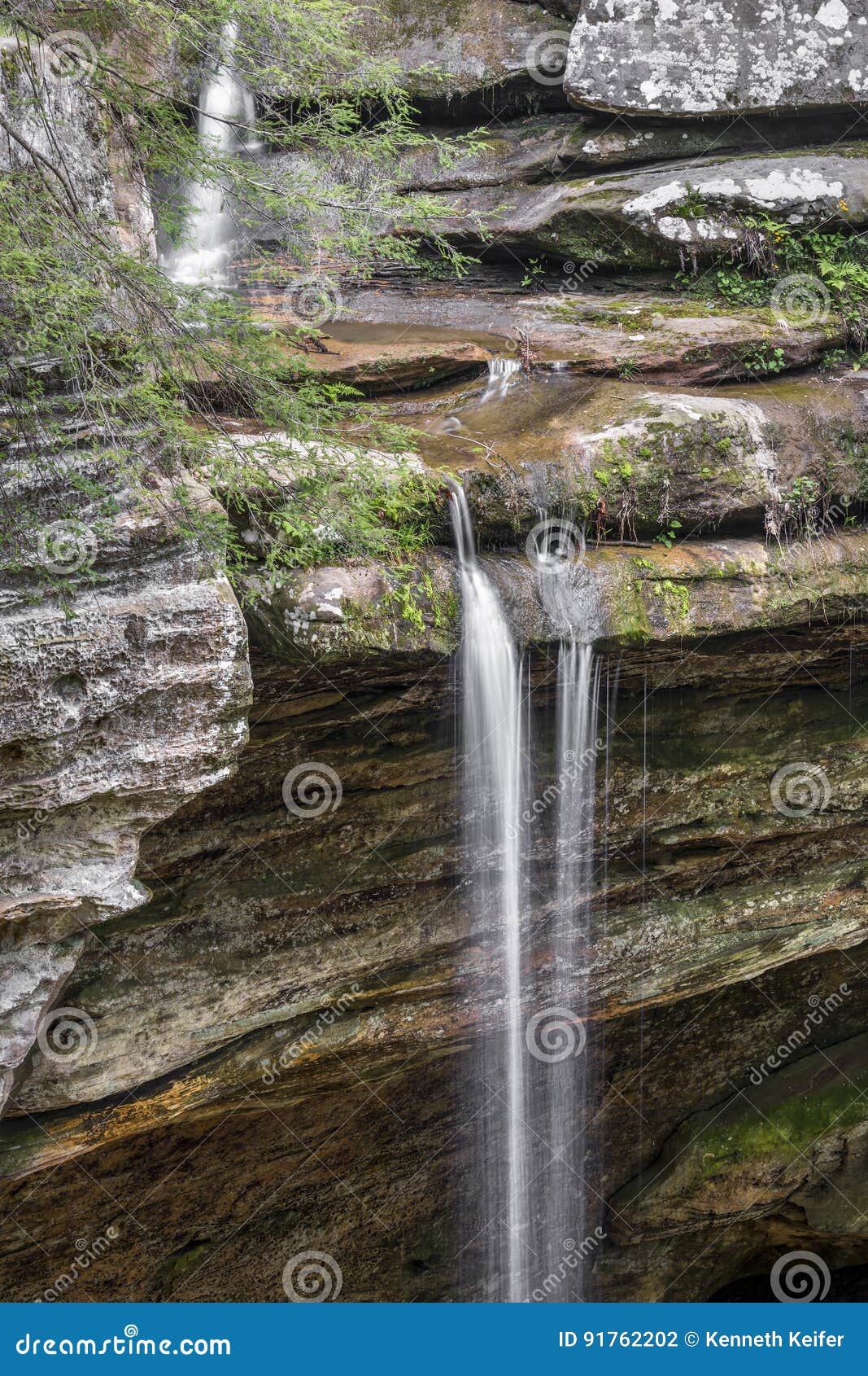 waterfall atop ash cave