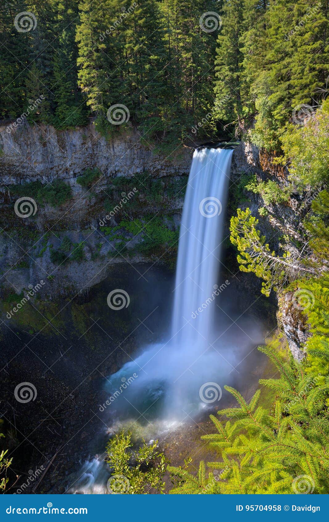 Waterfall at Brandywine Falls Provincial Park Stock Photo Image of