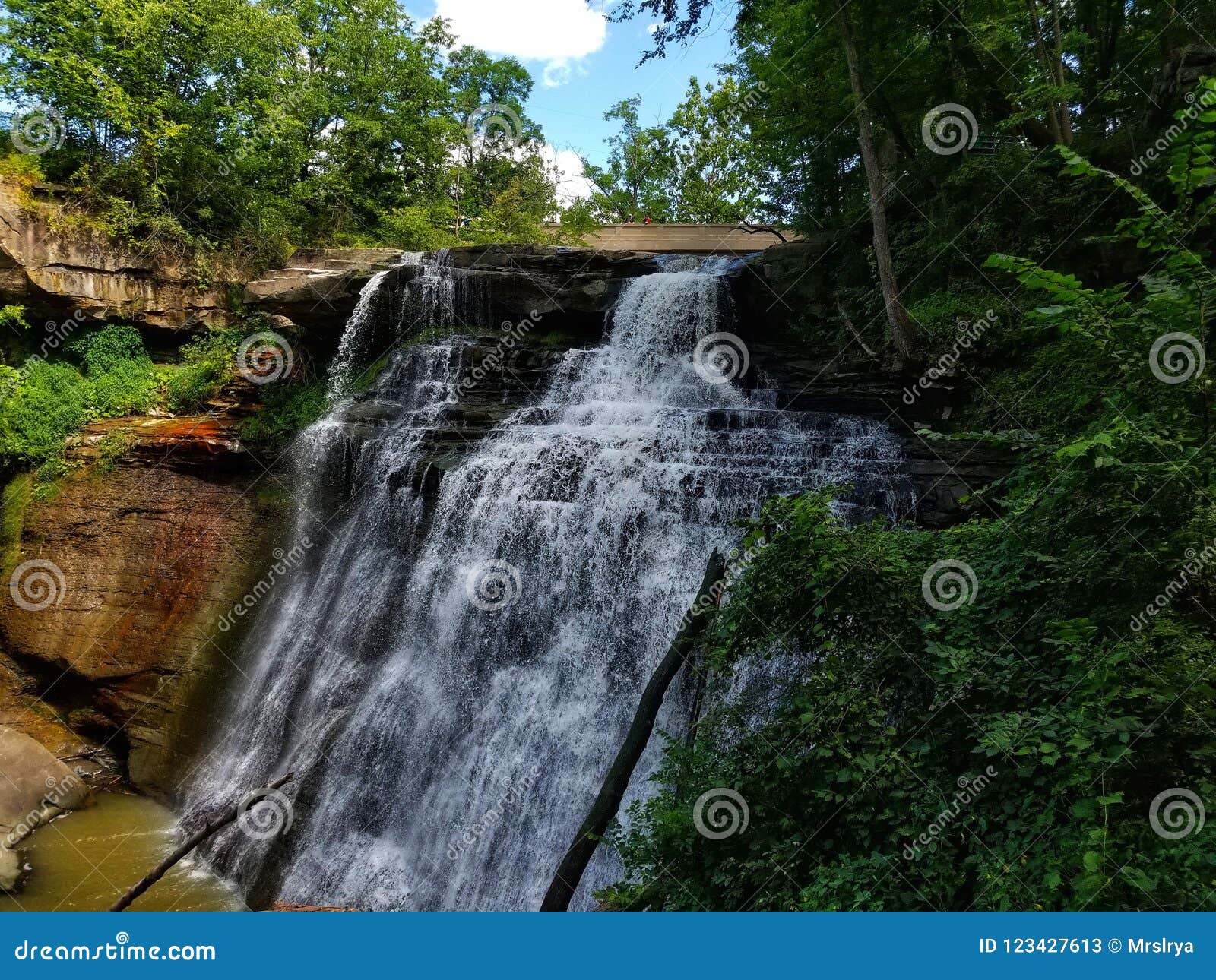 Brandywine Falls in Sagamore Hills, Ohio Stock Image Image of natural