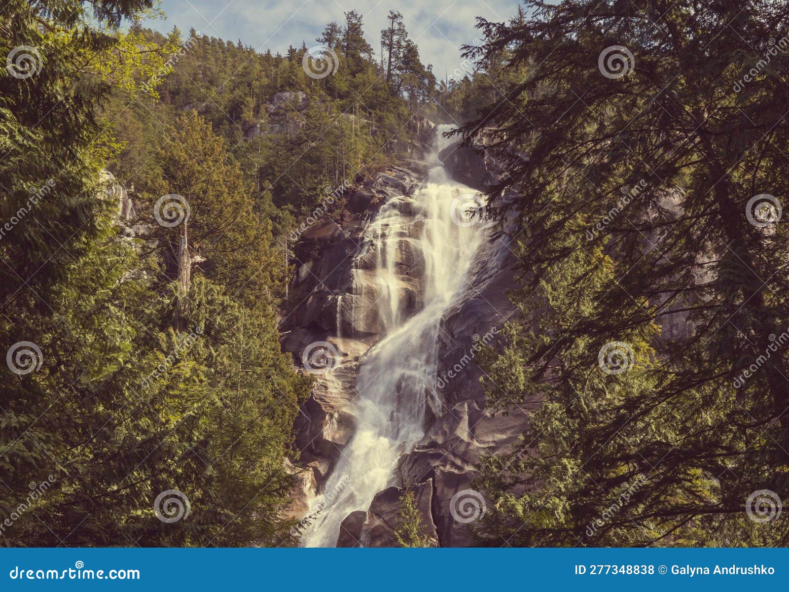 Waterfall in Canada stock photo. Image of woodland, rapid - 277348838