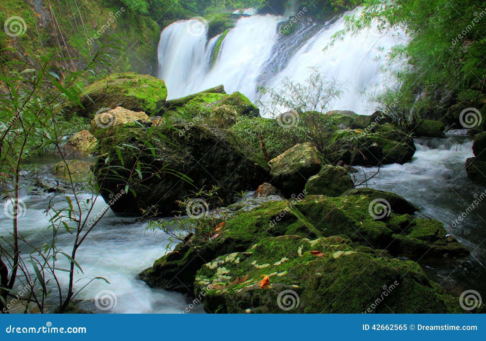 Waterfall stock image. Image of valleys, chumphon, water 42662565