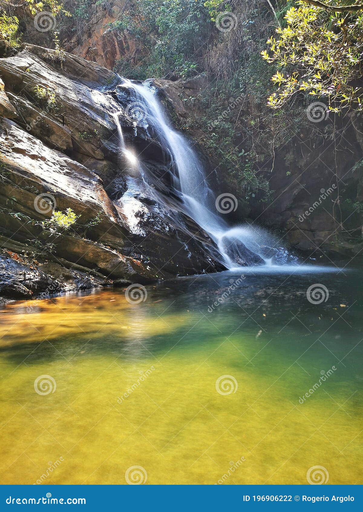 waterfall cruzados at acuruÃÂ­, minas gerais, brazil