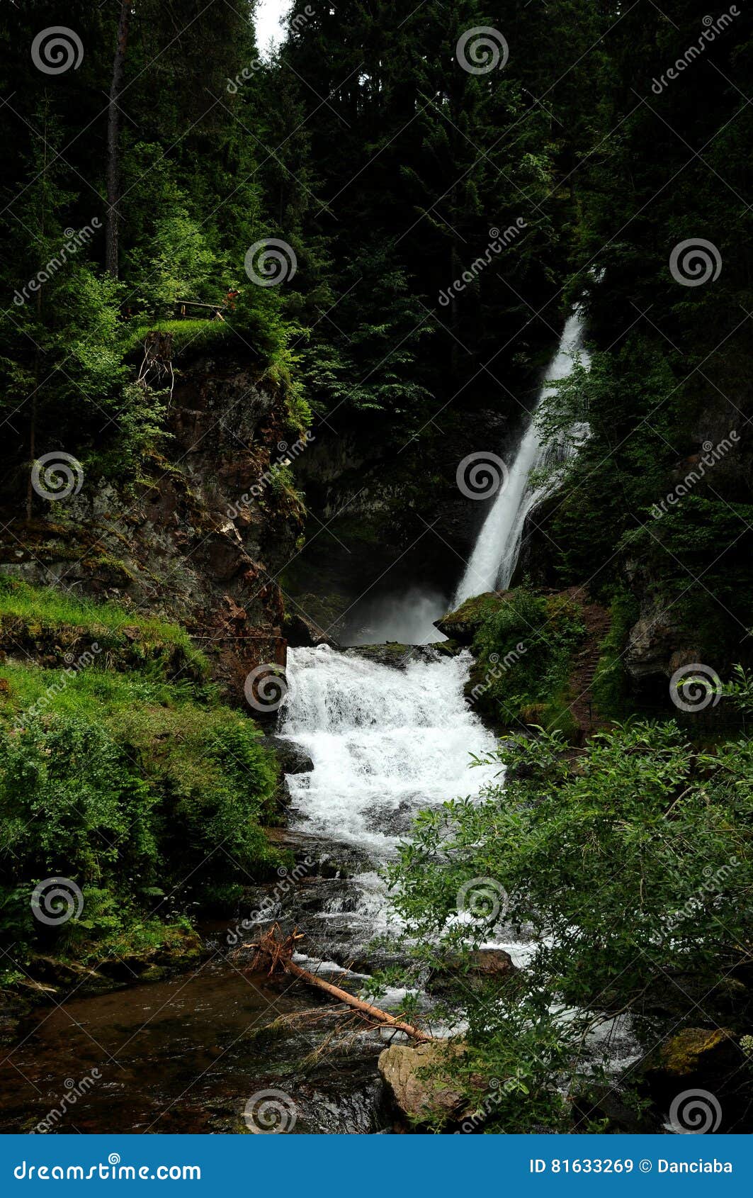 Waterfall In Dolomites Stock Image Image Of Dolomite 81633269