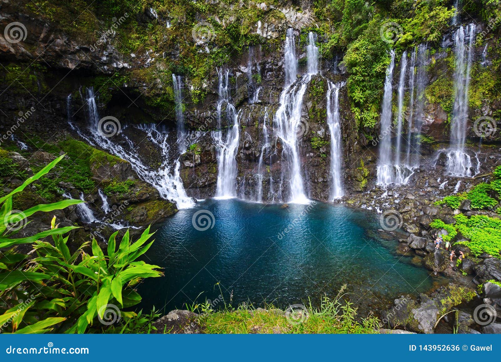 waterfall of grand galet, langevin, reunion island