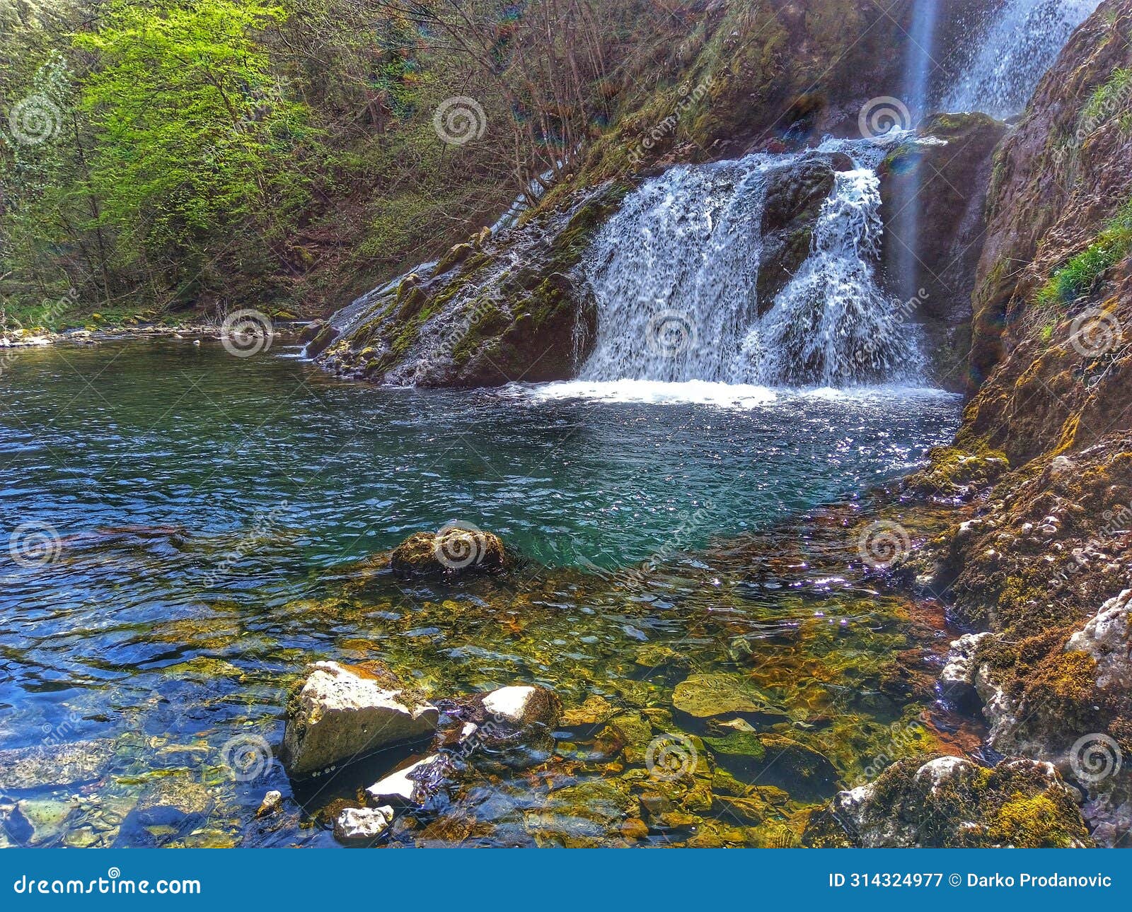 waterfall. landskape. background. river. river cvrcka, kneÅ¾evo, bosnia and herzegovina.