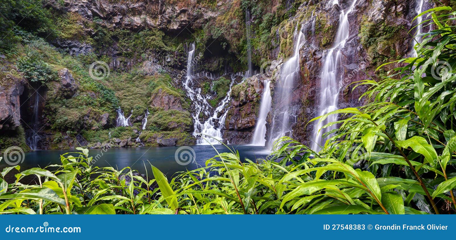 waterfall on langevin river