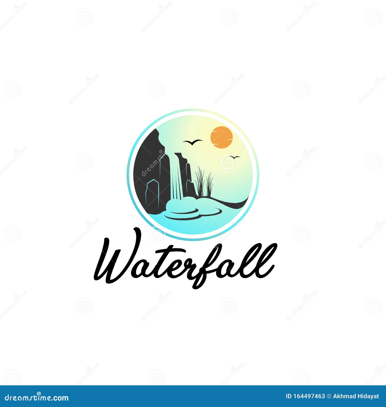 the waterfall logo  tamplate