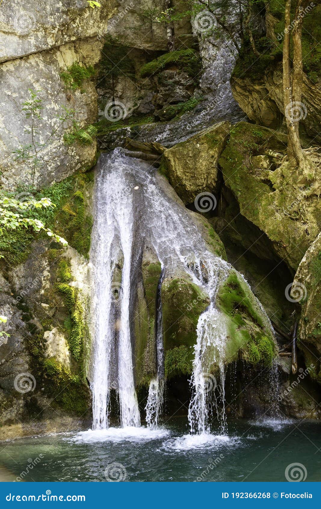 waterfall in mountains