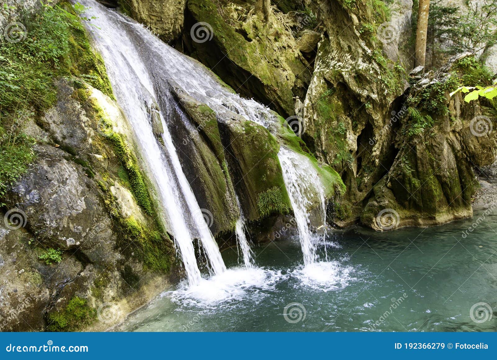 waterfall in mountains