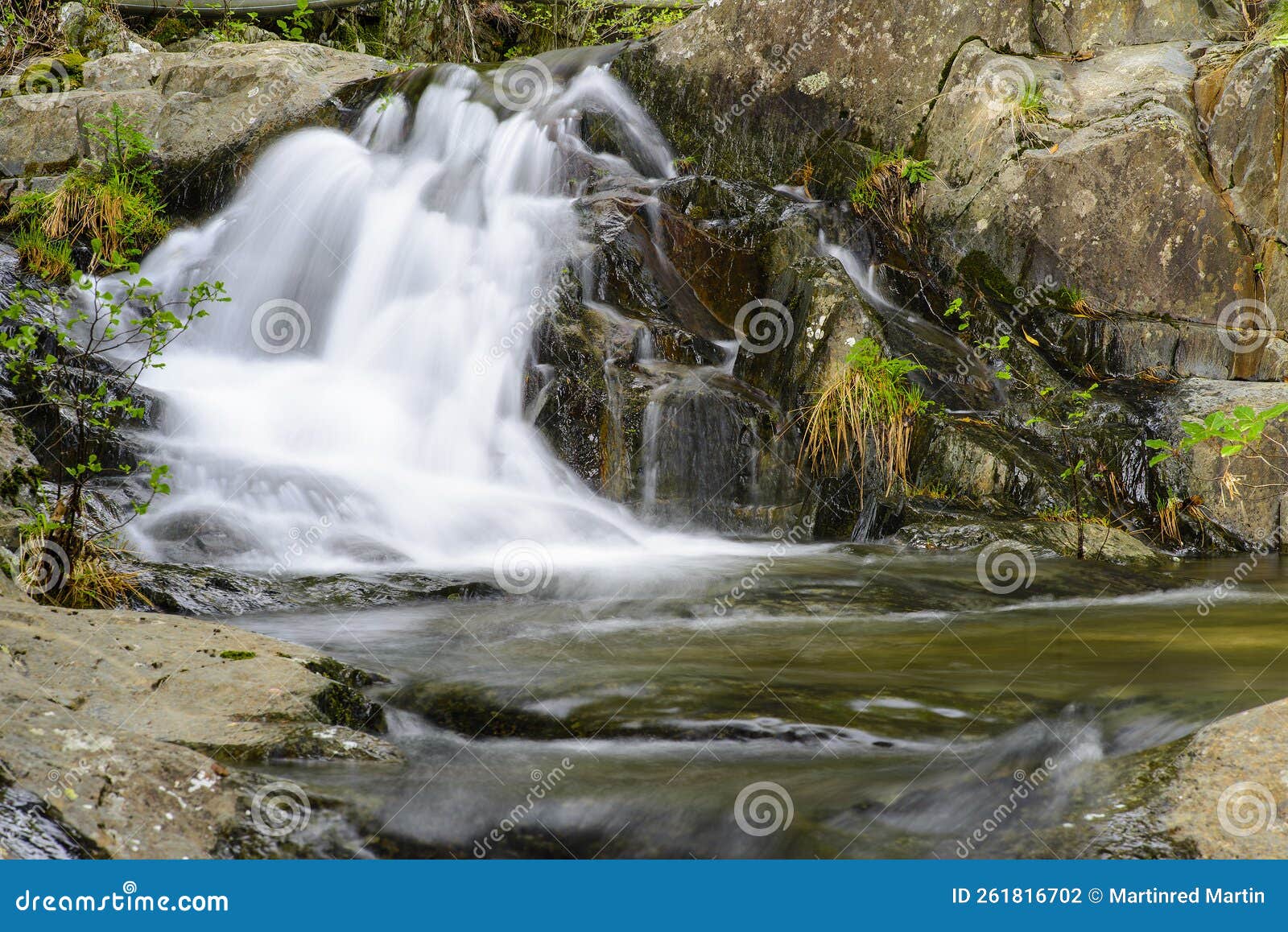 Waterfall Of Pure And Crystalline Water In The Rivers Of Las Hurdes