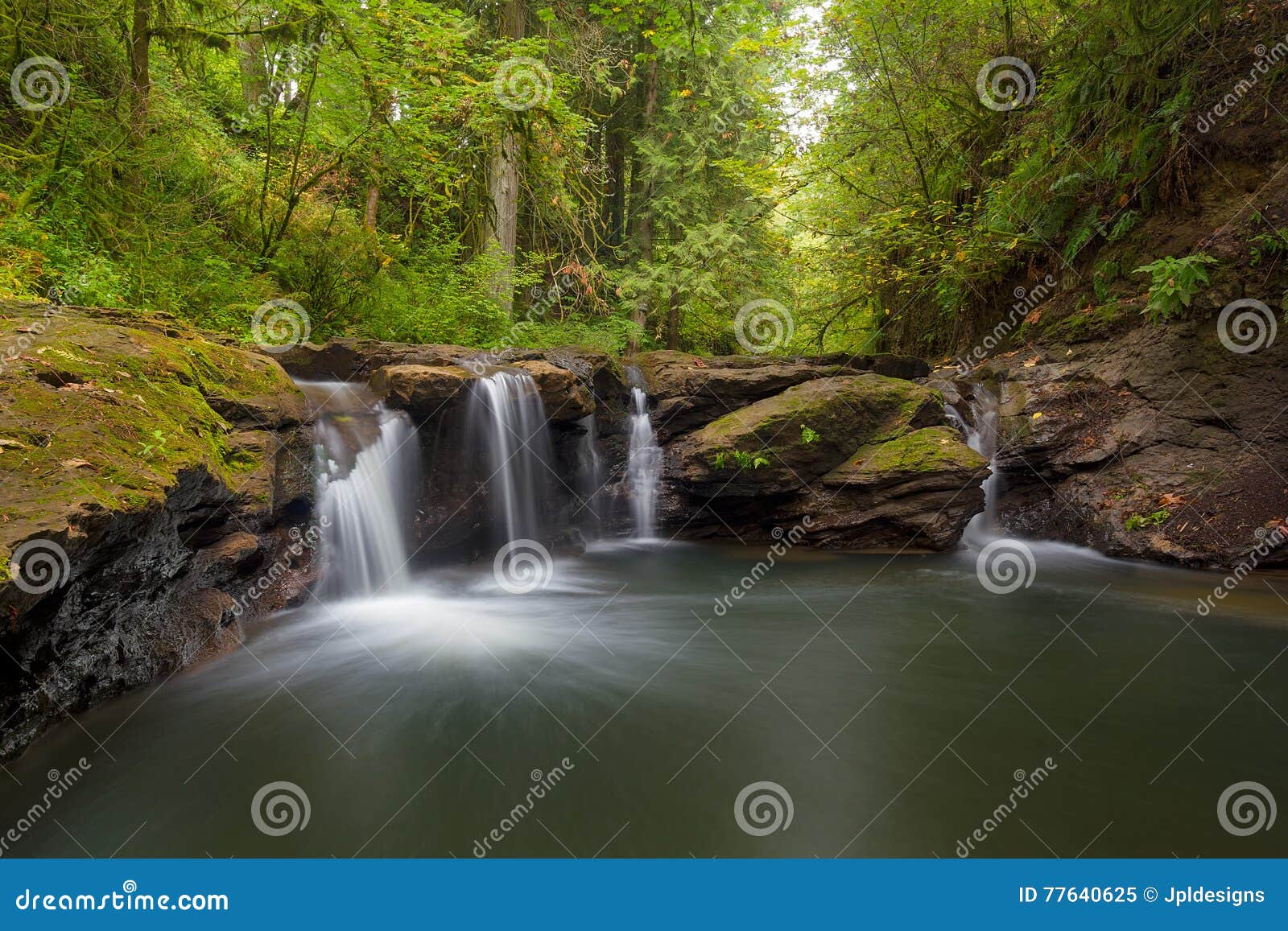 Waterfall at Rock Creek Oregon Stock Image Image of north, hidden