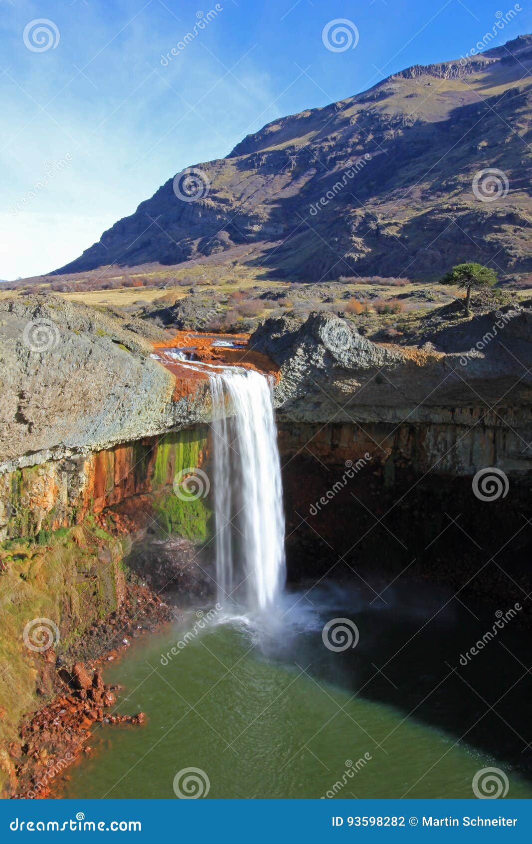 waterfall salto del agrio, argentina