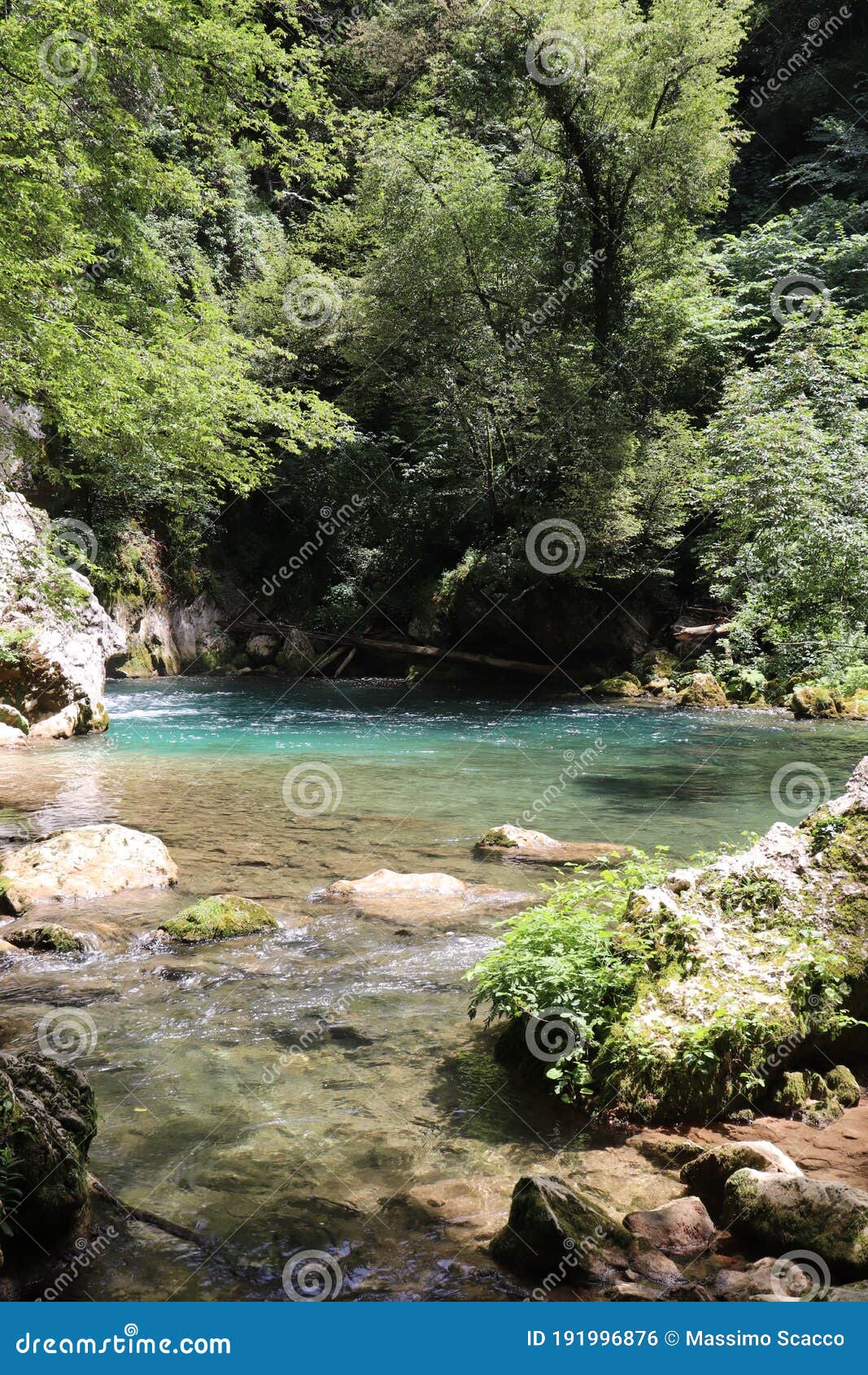 Italy, Lazio, Subiaco, path to the lake and waterfalls of San Benedetto  Stock Photo - Alamy